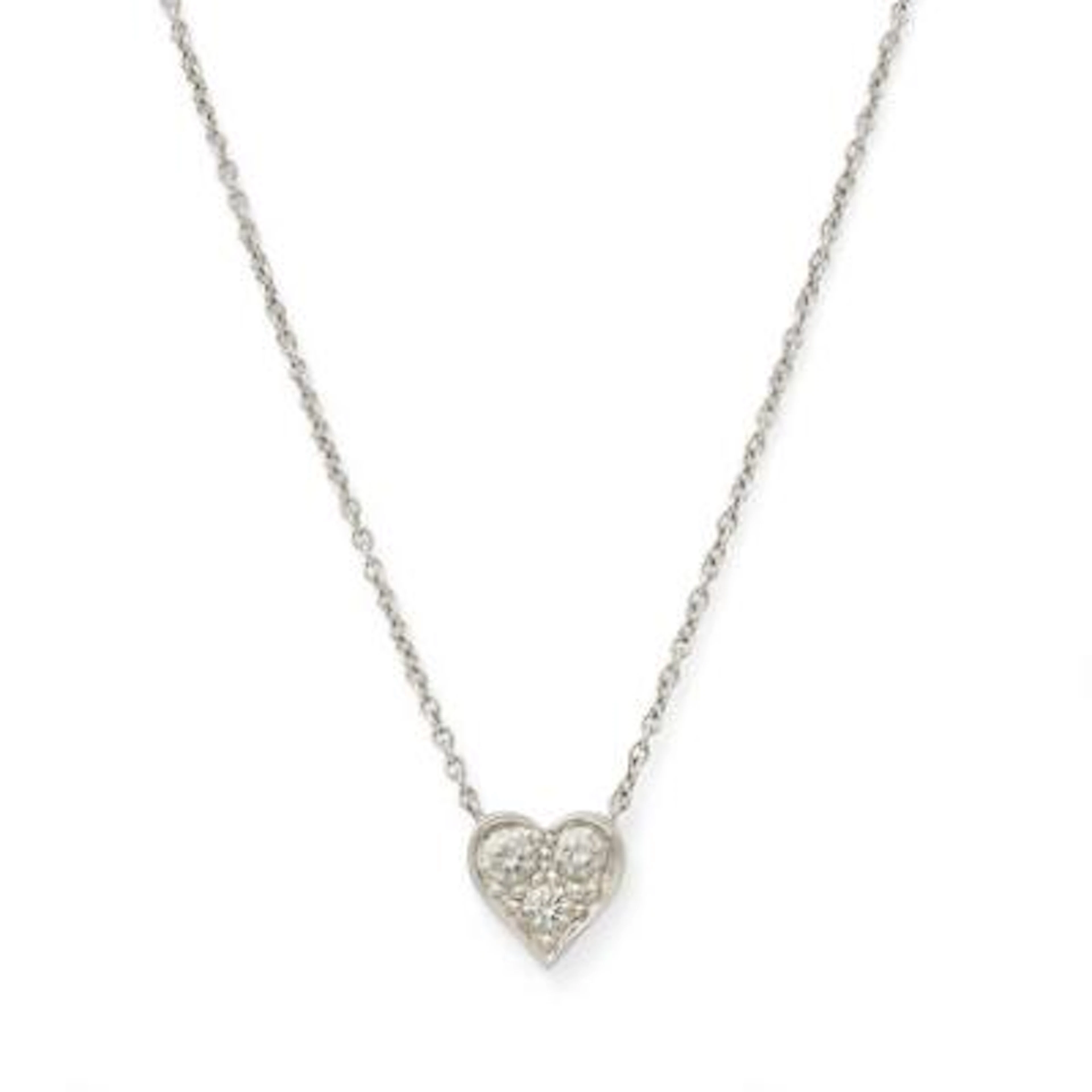 Tiffany & Co.: A necklace set with a heart-shaped diamond pendant