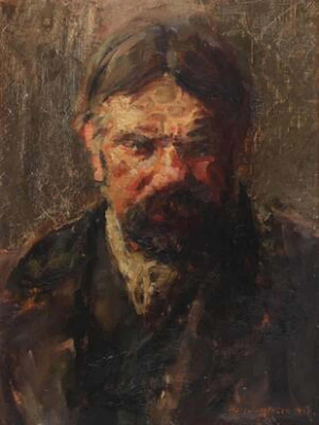 Aksel Jørgensen: Portrait of a man. Signed and dated Aksel Jørgensen