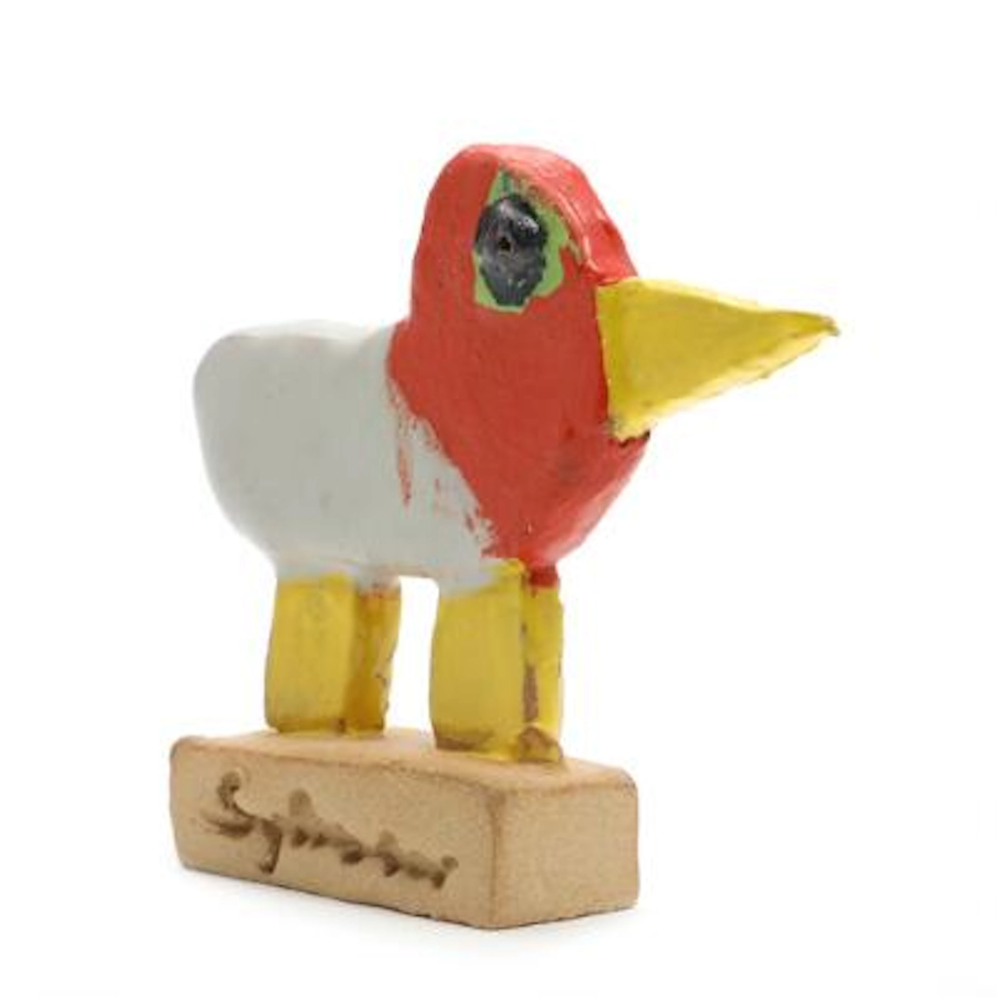 Leif Sylvester: Bird. Signed Sylvester. Partly glazed stoneware. Unique.