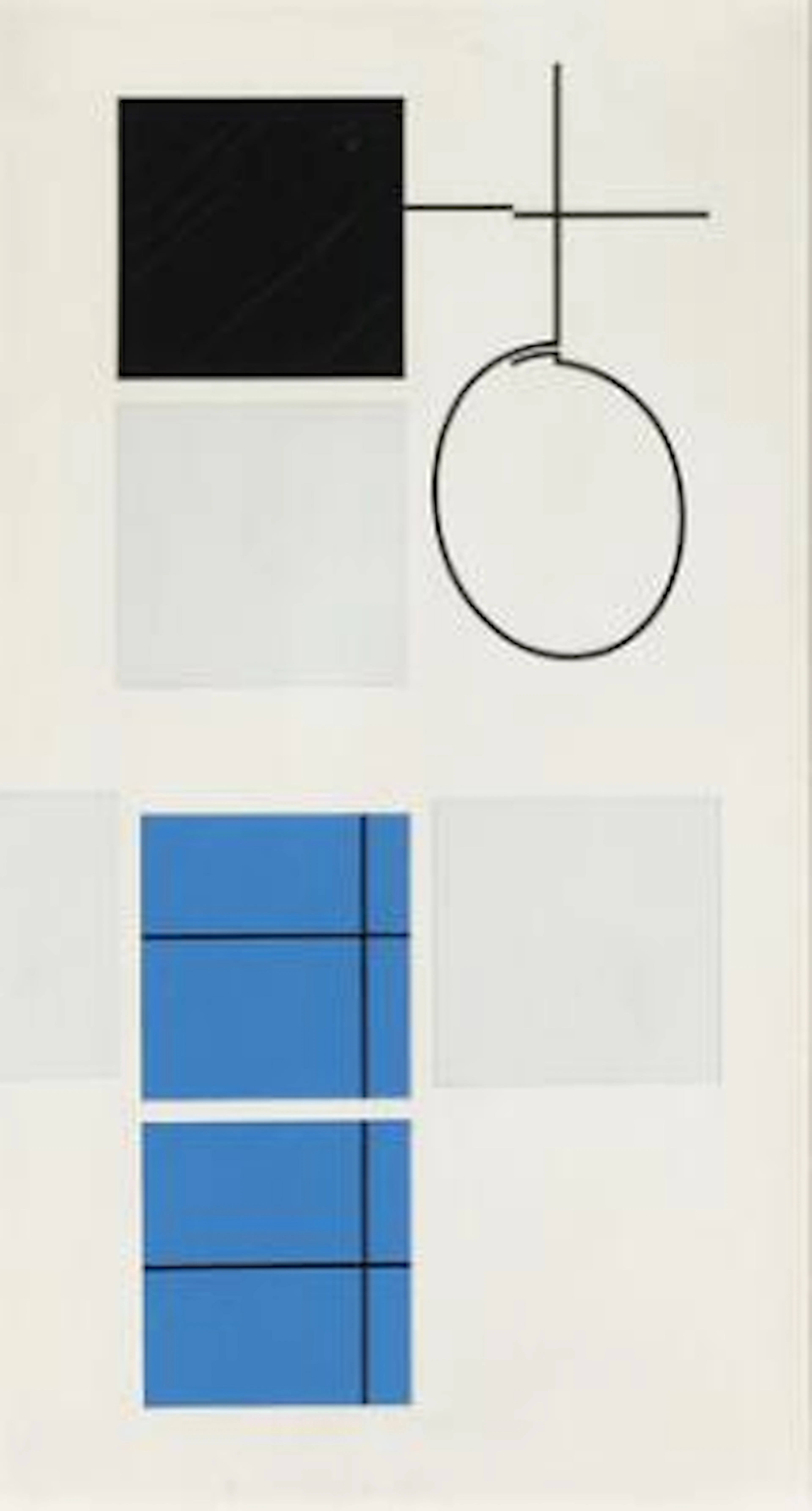 Ole Schwalbe: “Signet II”, 1961. Signed on the reverse with title