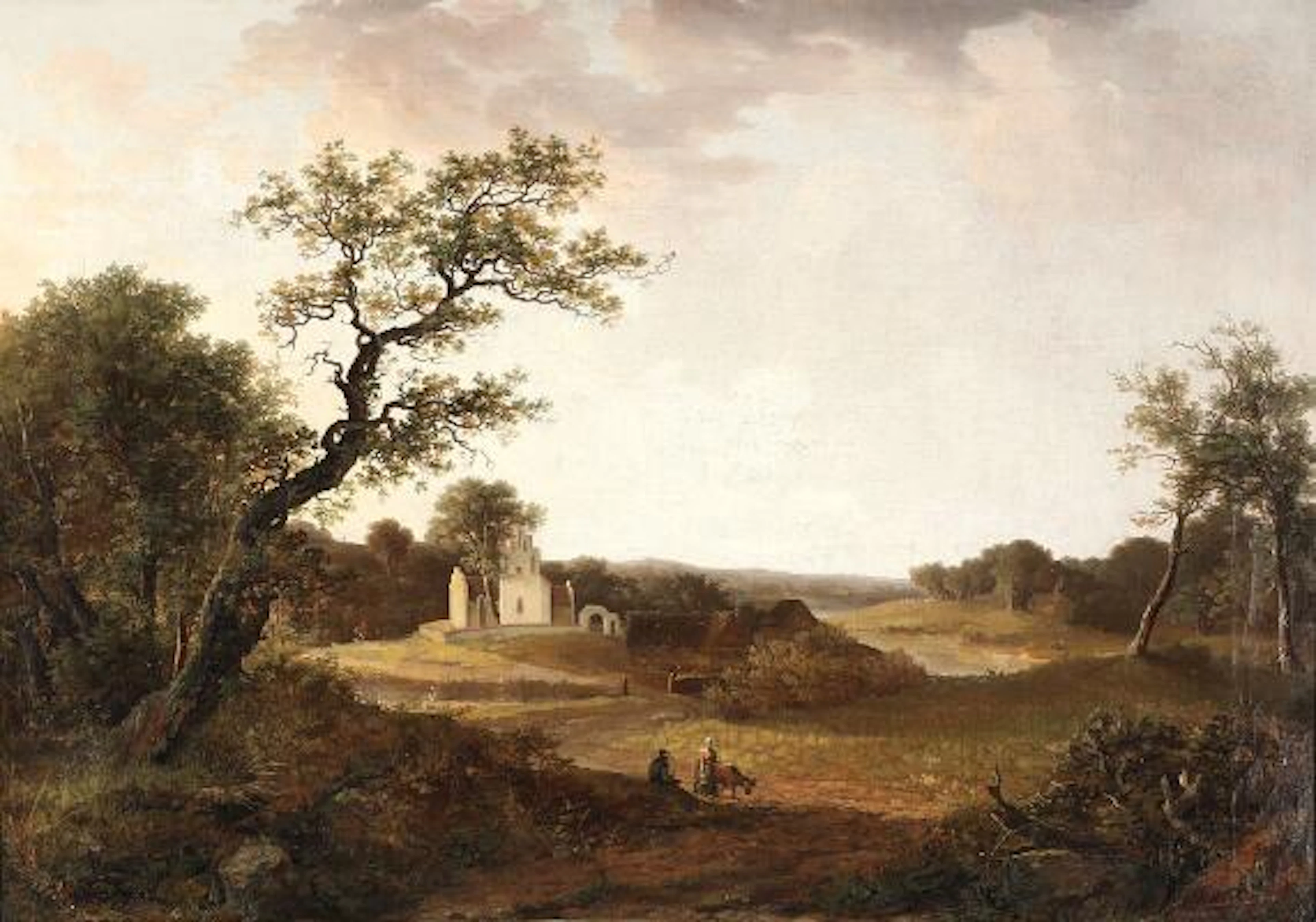 Hans Harder: The landscape around Soø with Petersborg church. Verso