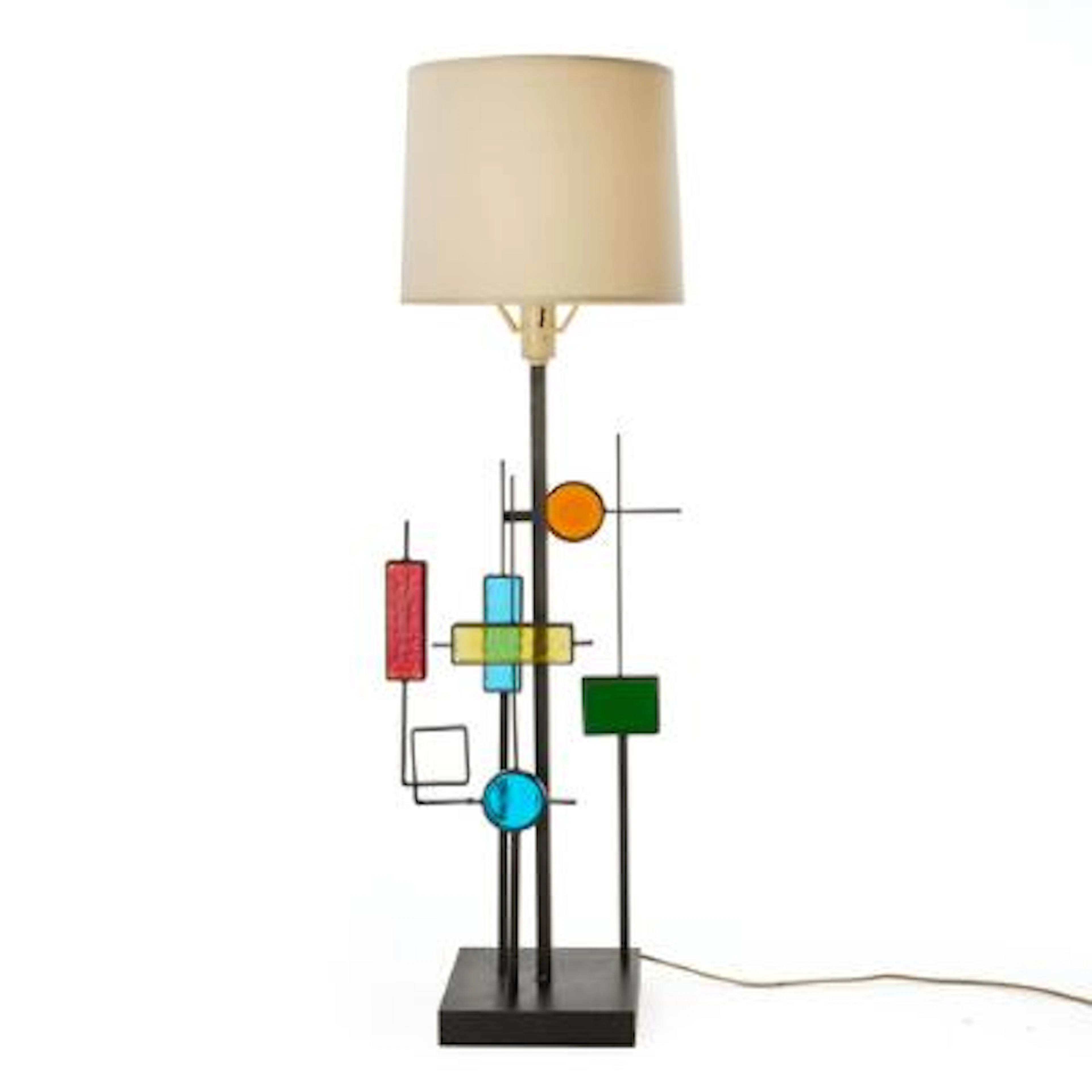 Svend Aage Holm Sørensen: A table lamp with black-lacquered iron frame