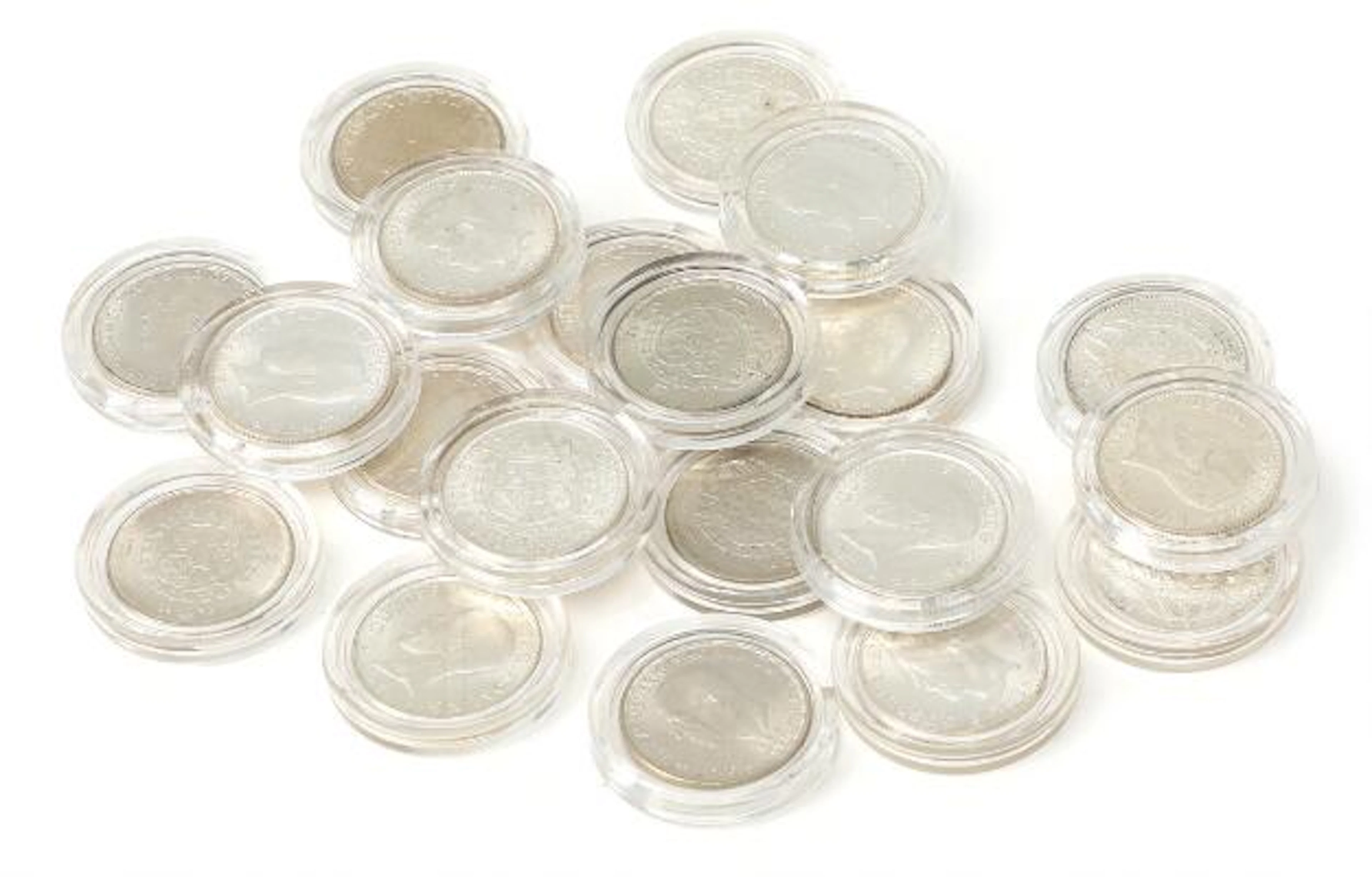 Sweden, Gustav V, 1 kr silver coins, in total 20 pcs, Ag 140 g 400/1000