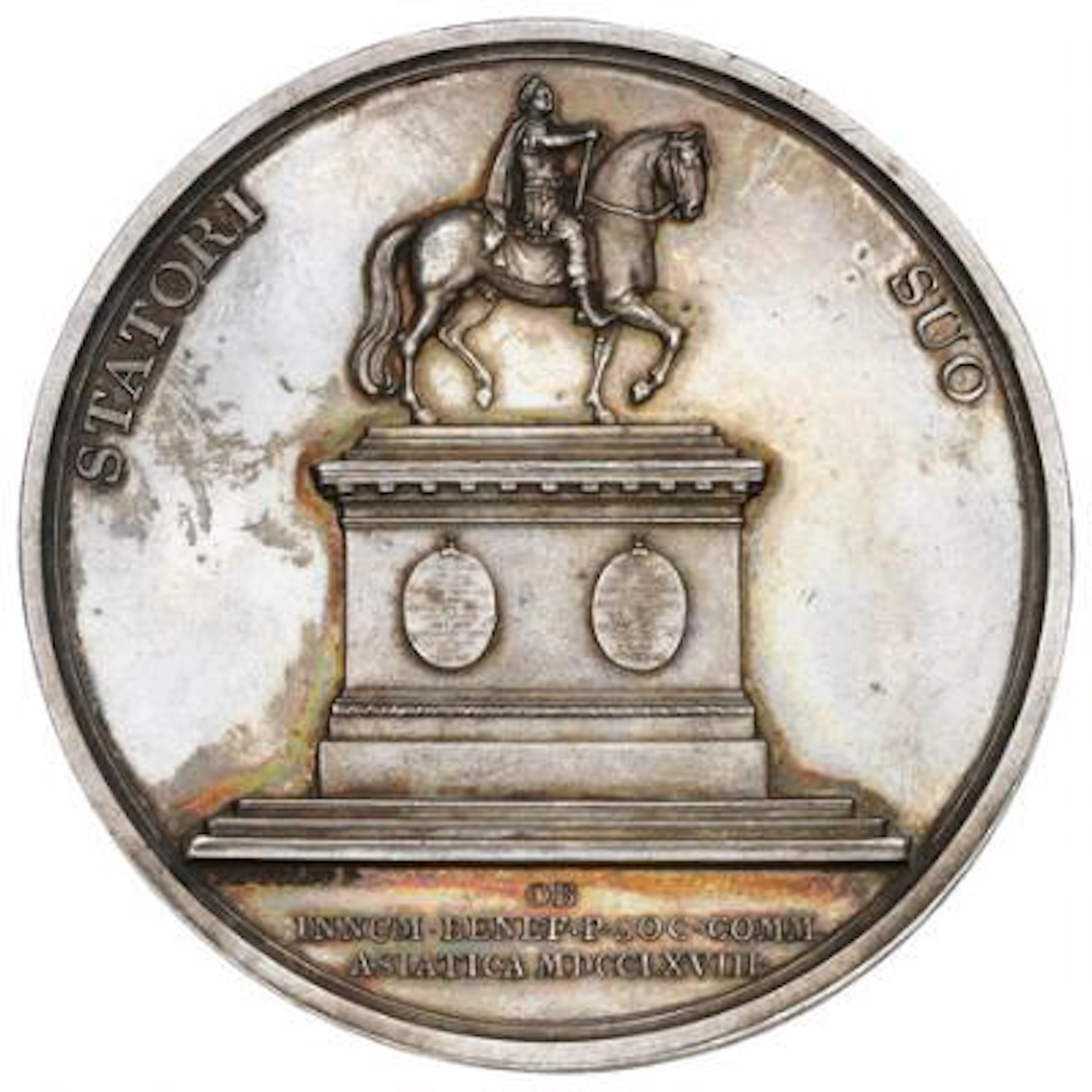 Christian VII, Frederik V's equestrian statue, 1768, Johan Henrik