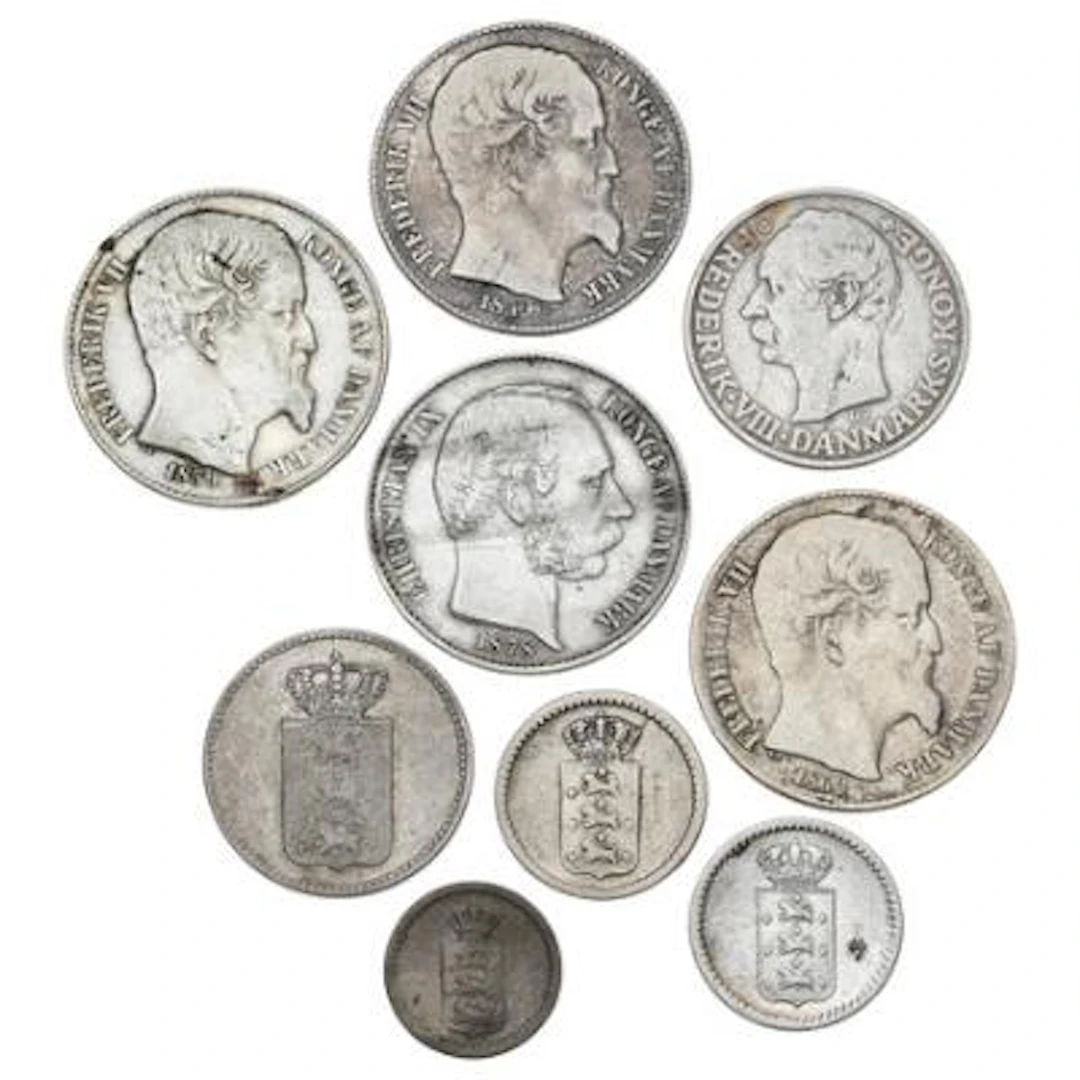 Danish West Indies, collection of coins, in total 22 pcs – Bruun Rasmussen