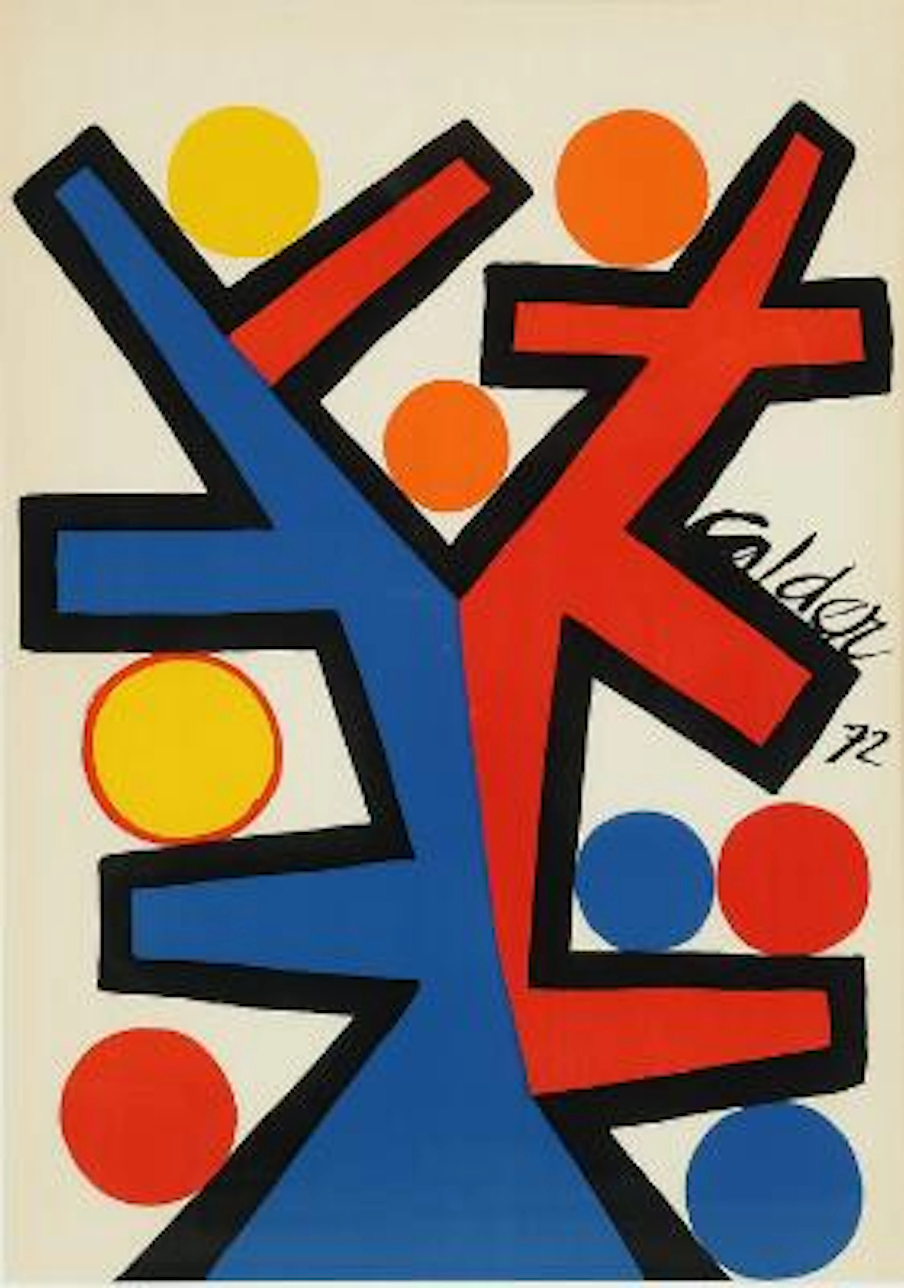 Alexander Calder: "Asymétrie". Signed in print Calder 72. Lithograph