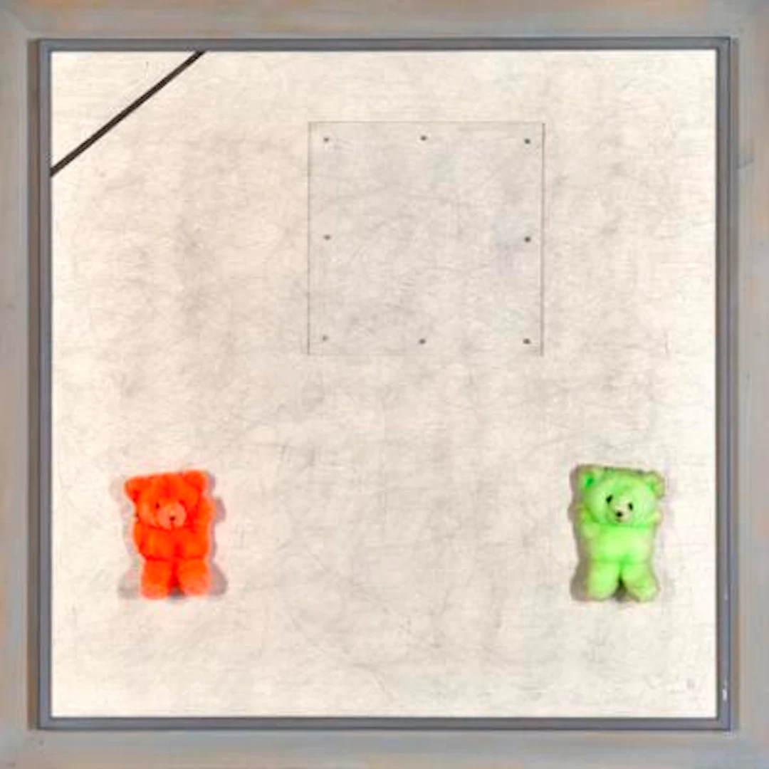 Sven Dalsgaard: "Rekreation". Signed Sven Dalsgaard 1992. Mixed media