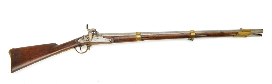 Swedish well-preserved percussion rifle M/1845 for the navy. – Bruun