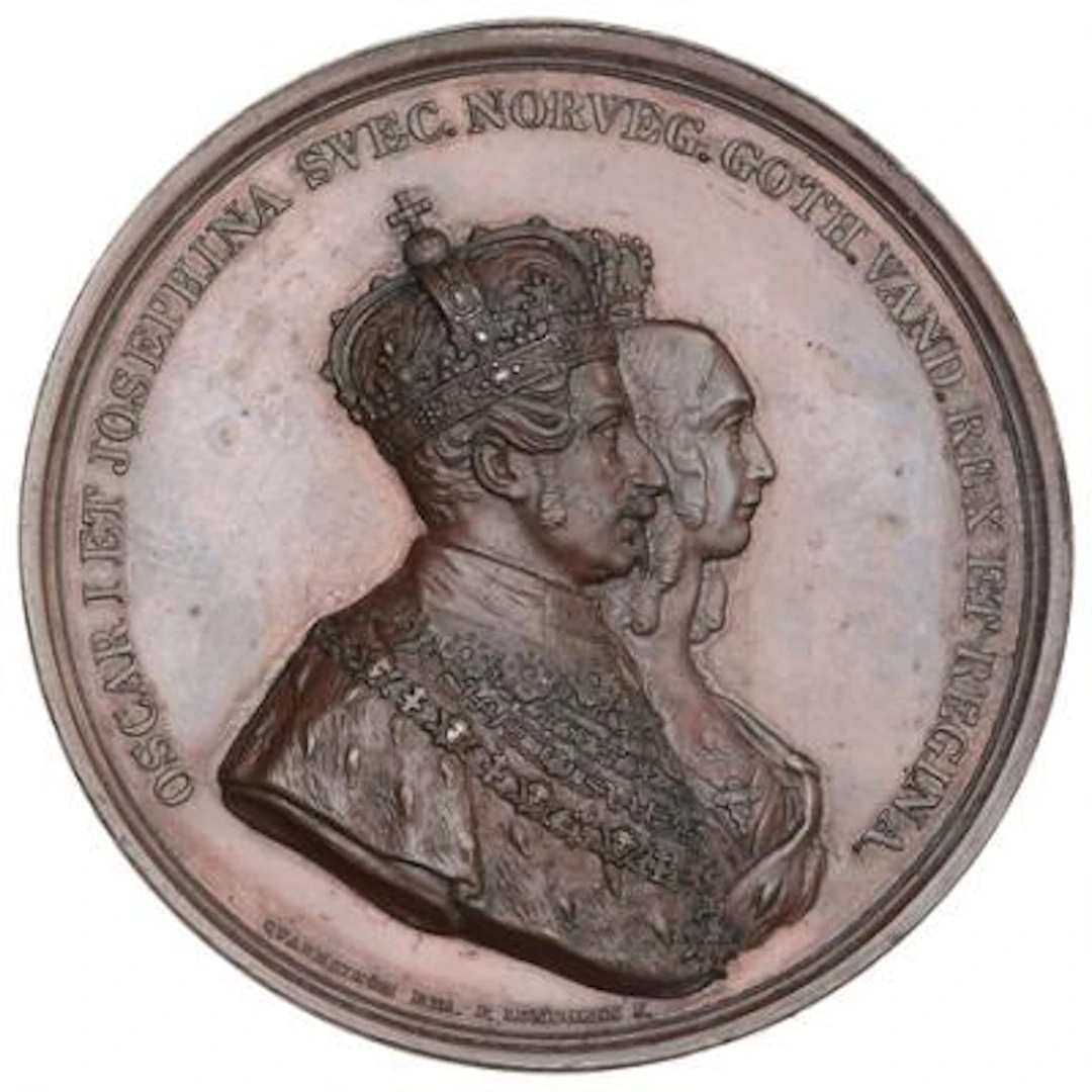 Sweden, Oscar I and Josephina's crowning in 1844, P. Lundgren f. Br.