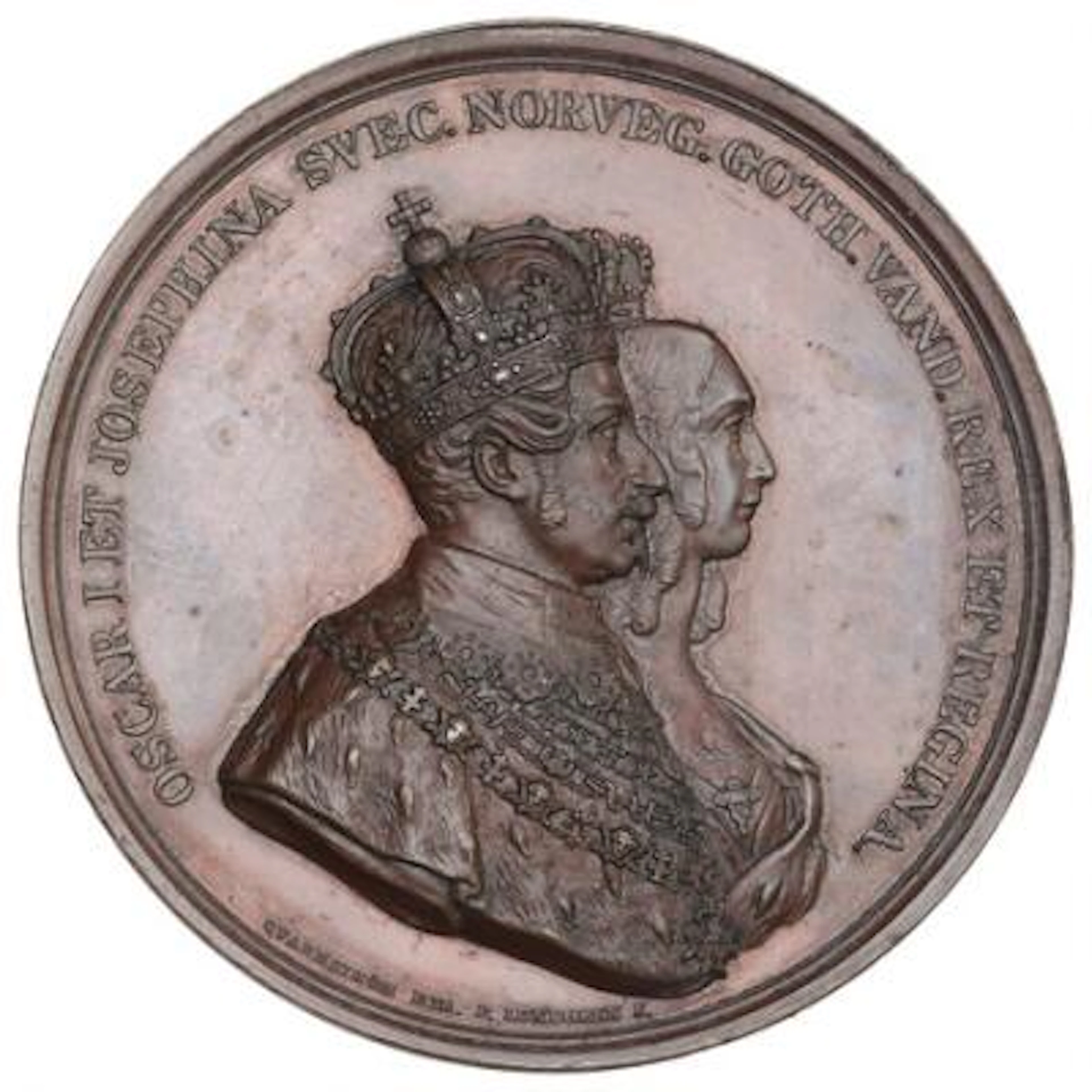 Sweden, Oscar I and Josephina's crowning in 1844, P. Lundgren f. Br.