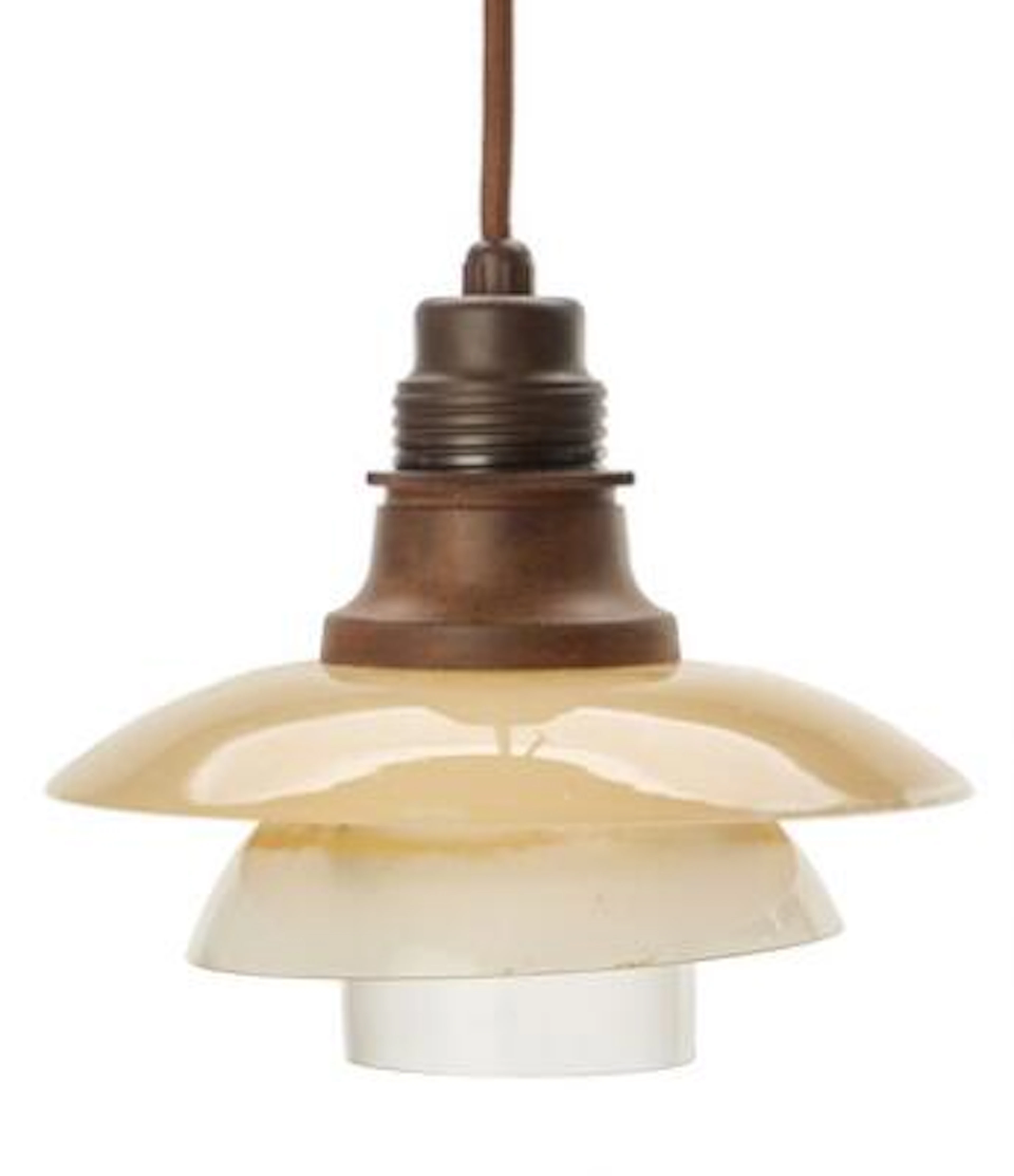 Poul Henningsen: "PH-2/2". Pendant with bakelite socket house. – Bruun