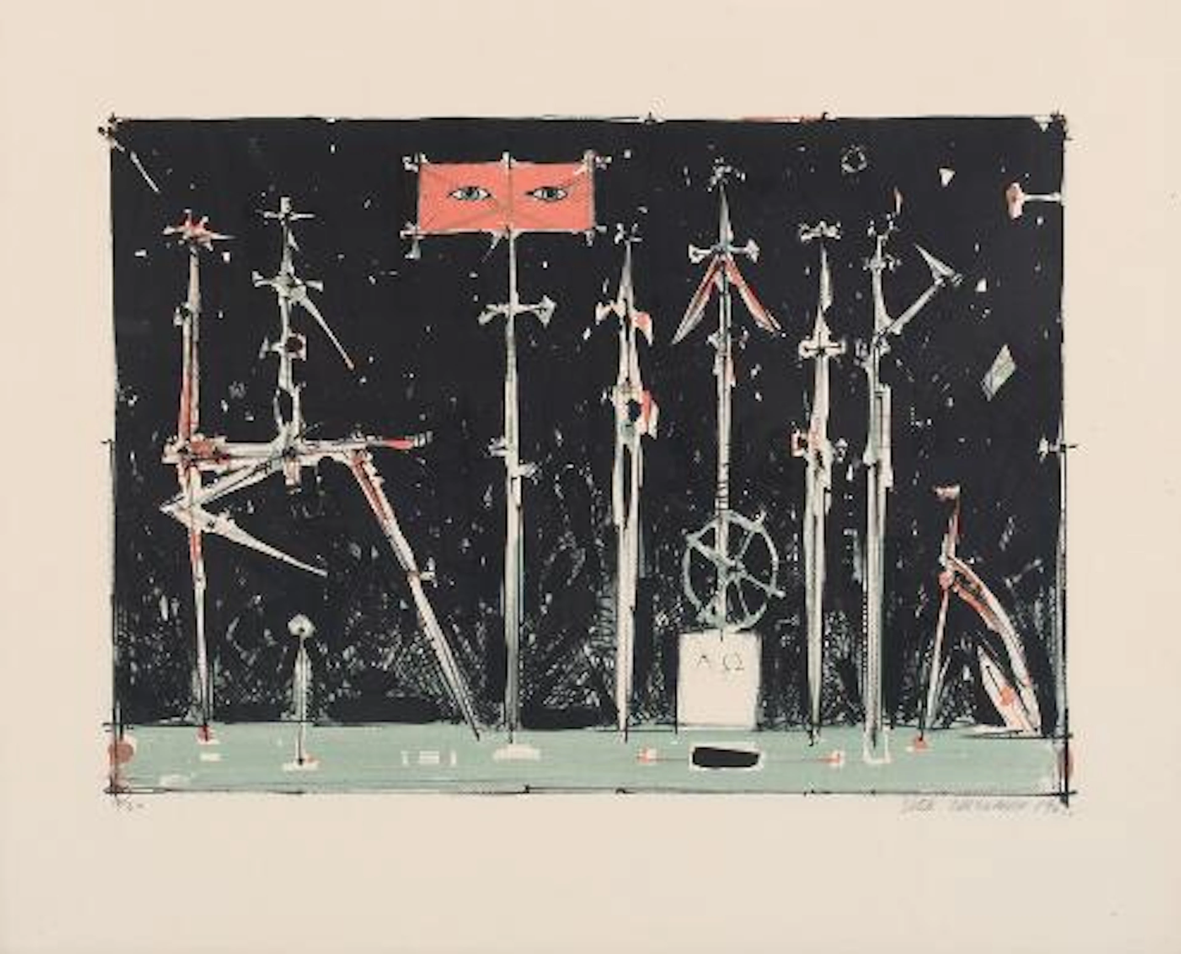 Sven Dalsgaard: Untitled. Sven Dalsgaard 1964, 16/30. Lithograph in