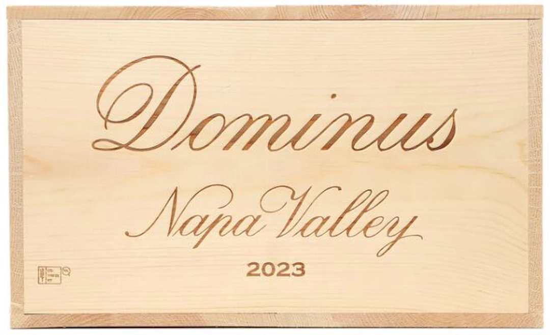 6 bts. Dominus Estate, Christian Moueix, Napa Valley 2023 A (hf/in).
