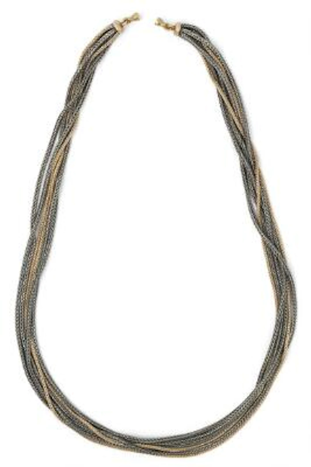Ole Lynggaard: A six-strand necklace of 14k gold and silver with Lynggaard