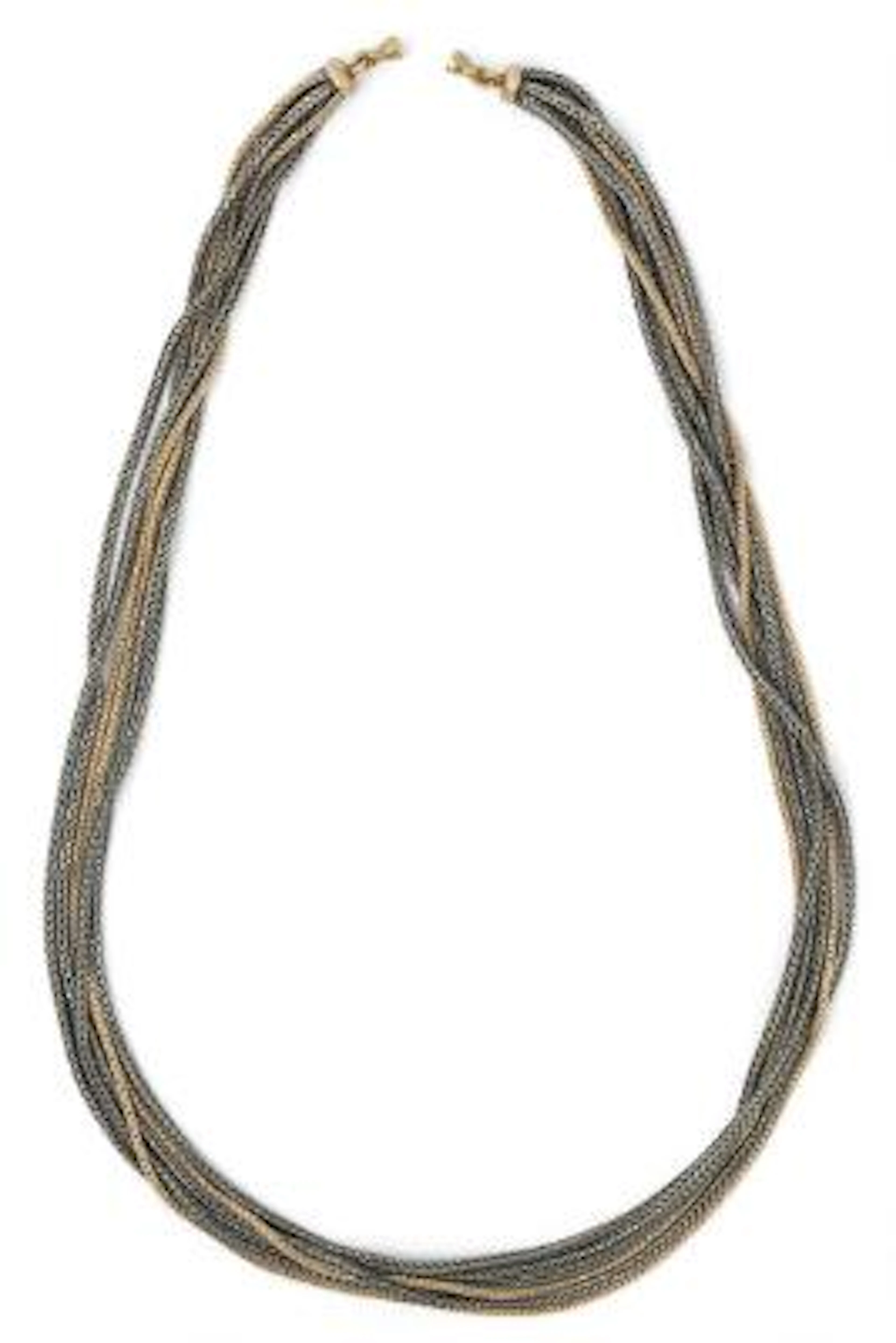 Ole Lynggaard: A six-strand necklace of 14k gold and silver with Lynggaard