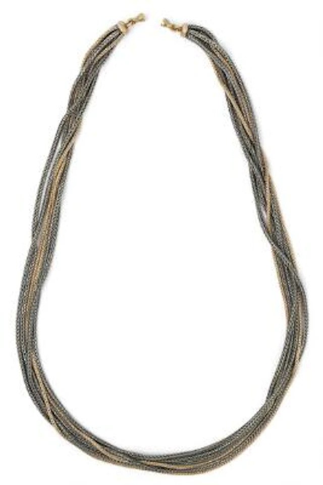 Ole Lynggaard: A six-strand necklace of 14k gold and silver with Lynggaard