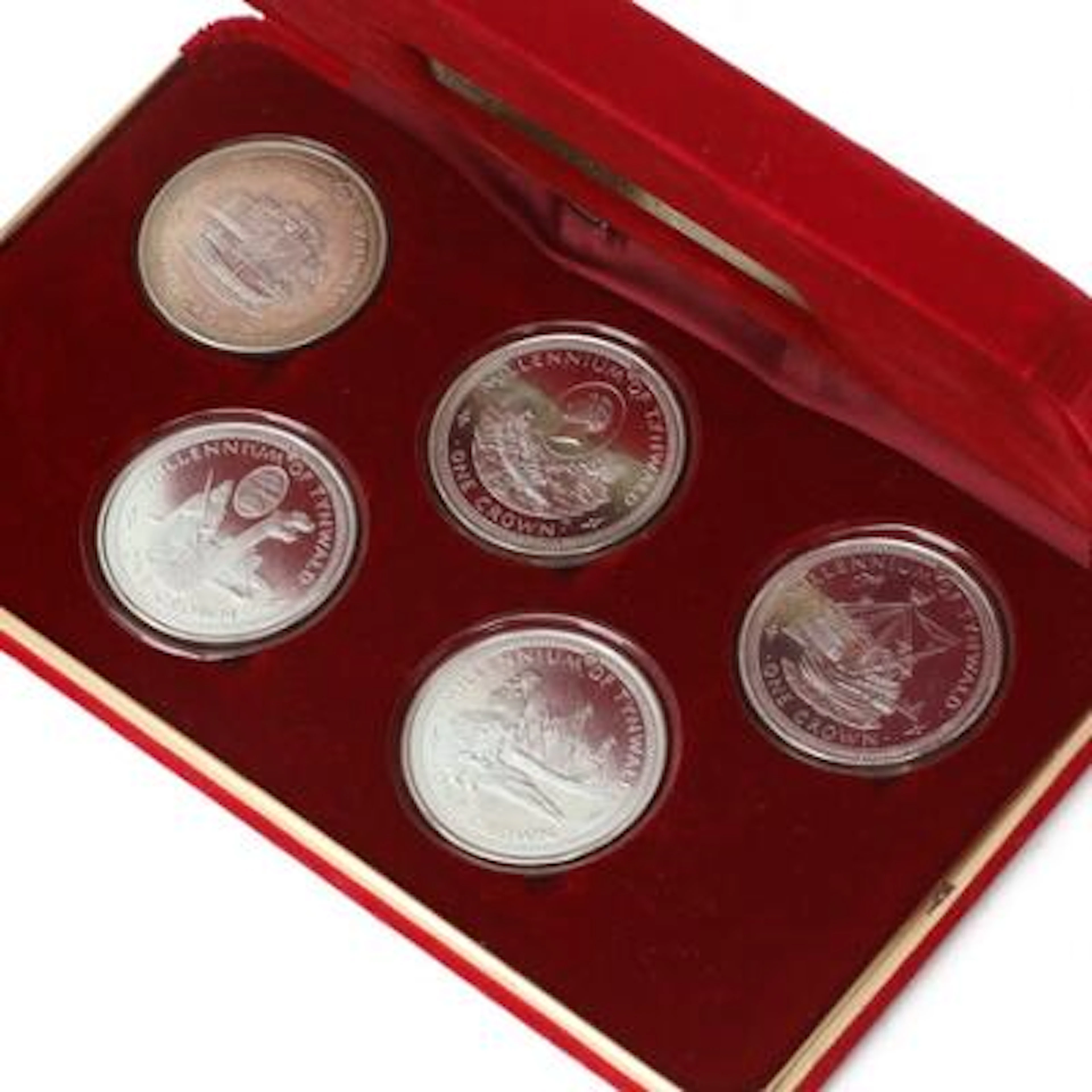 Isle of Man, set of 5 Crowns 1979, Ag – Thousand years of Tynwald