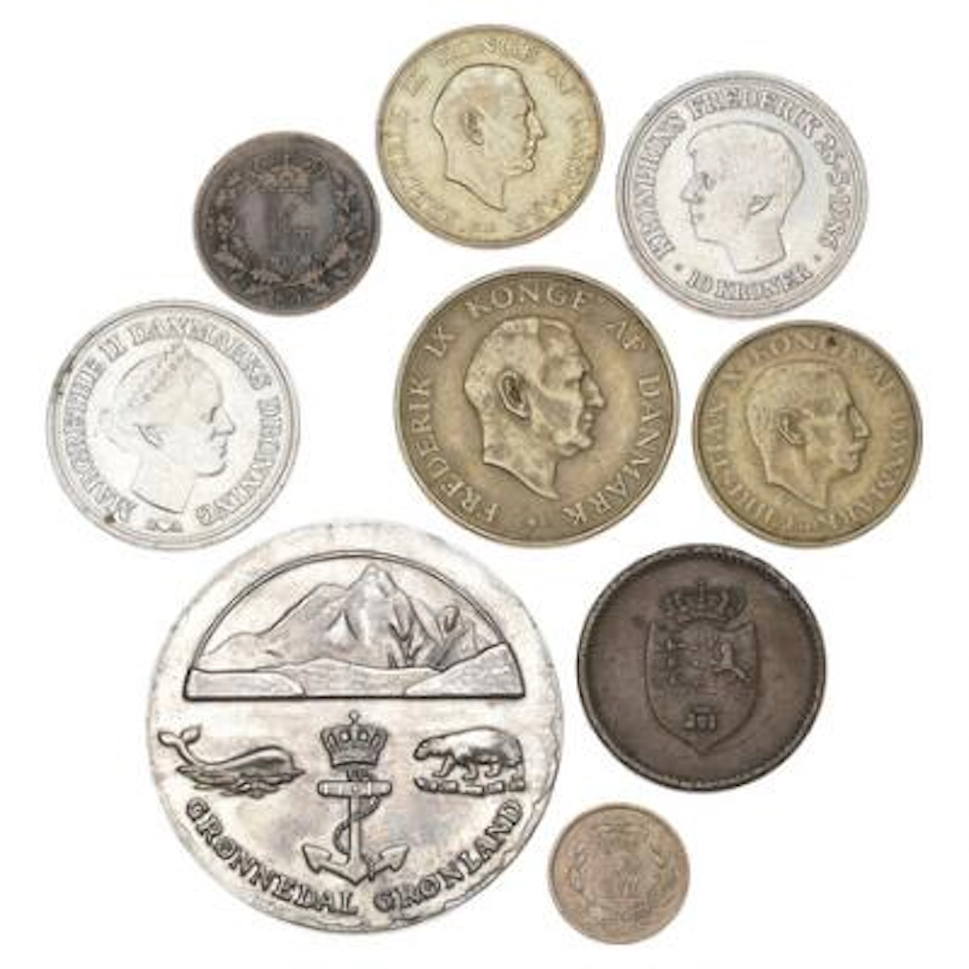 Collection of medals, incl. Greenland medals 1975–1978, the Sirius