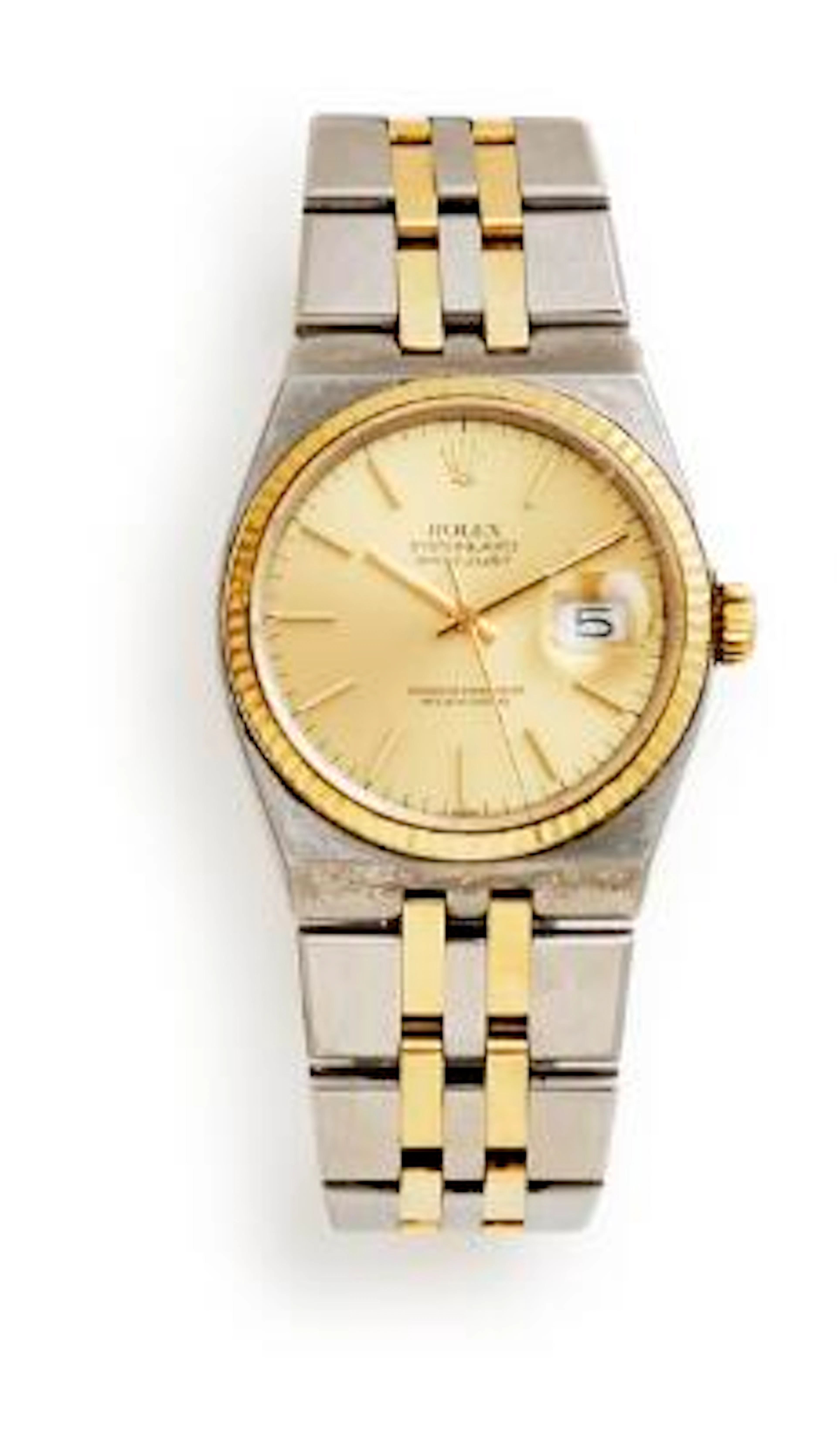 Rolex: Datejust Oysterquartz of 18k gold and steel, ref. 17013. Quartz