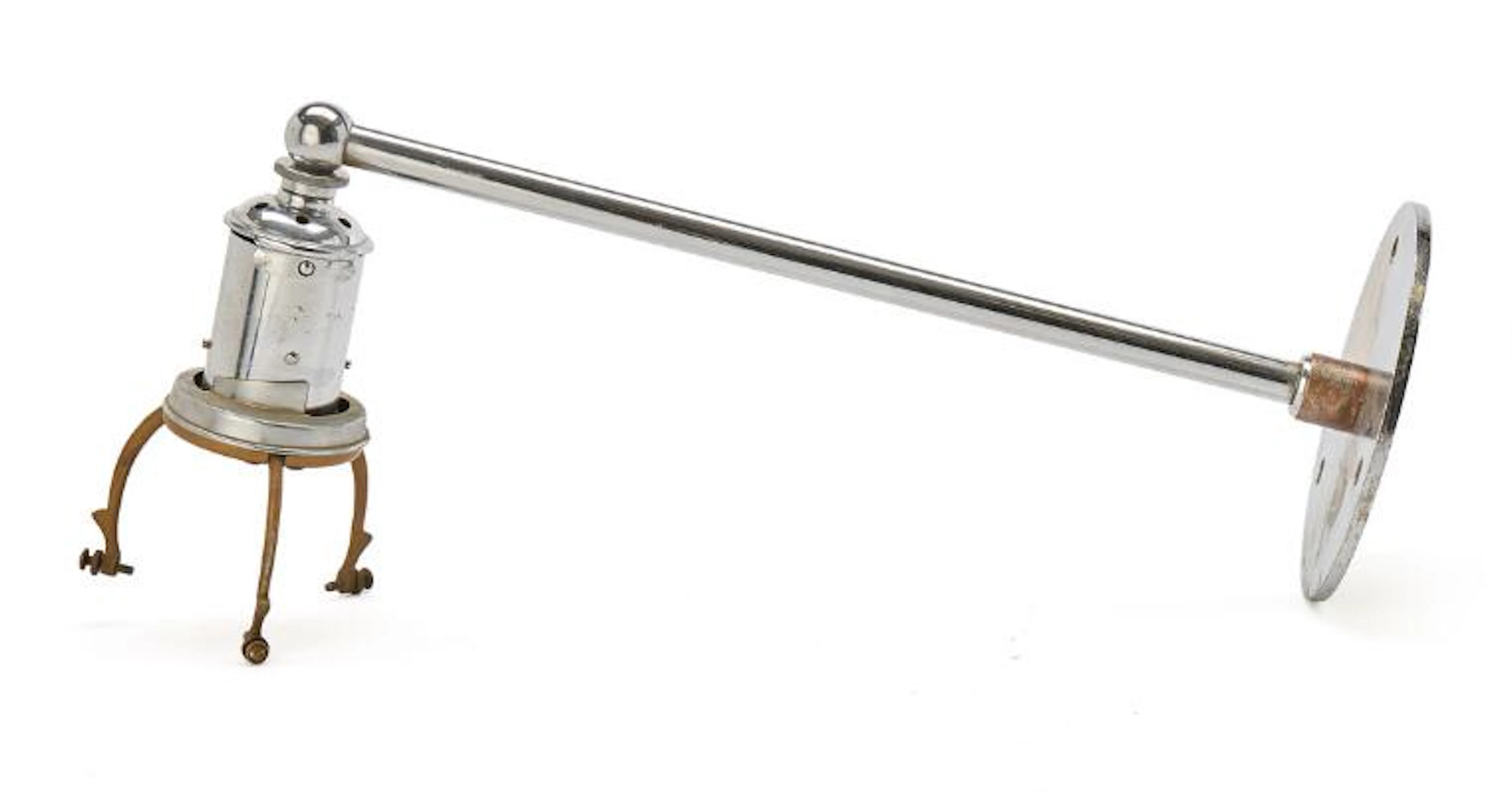 Poul Henningsen: "PH-4/3". Chromed brass wall lamp frame marked "Pat.