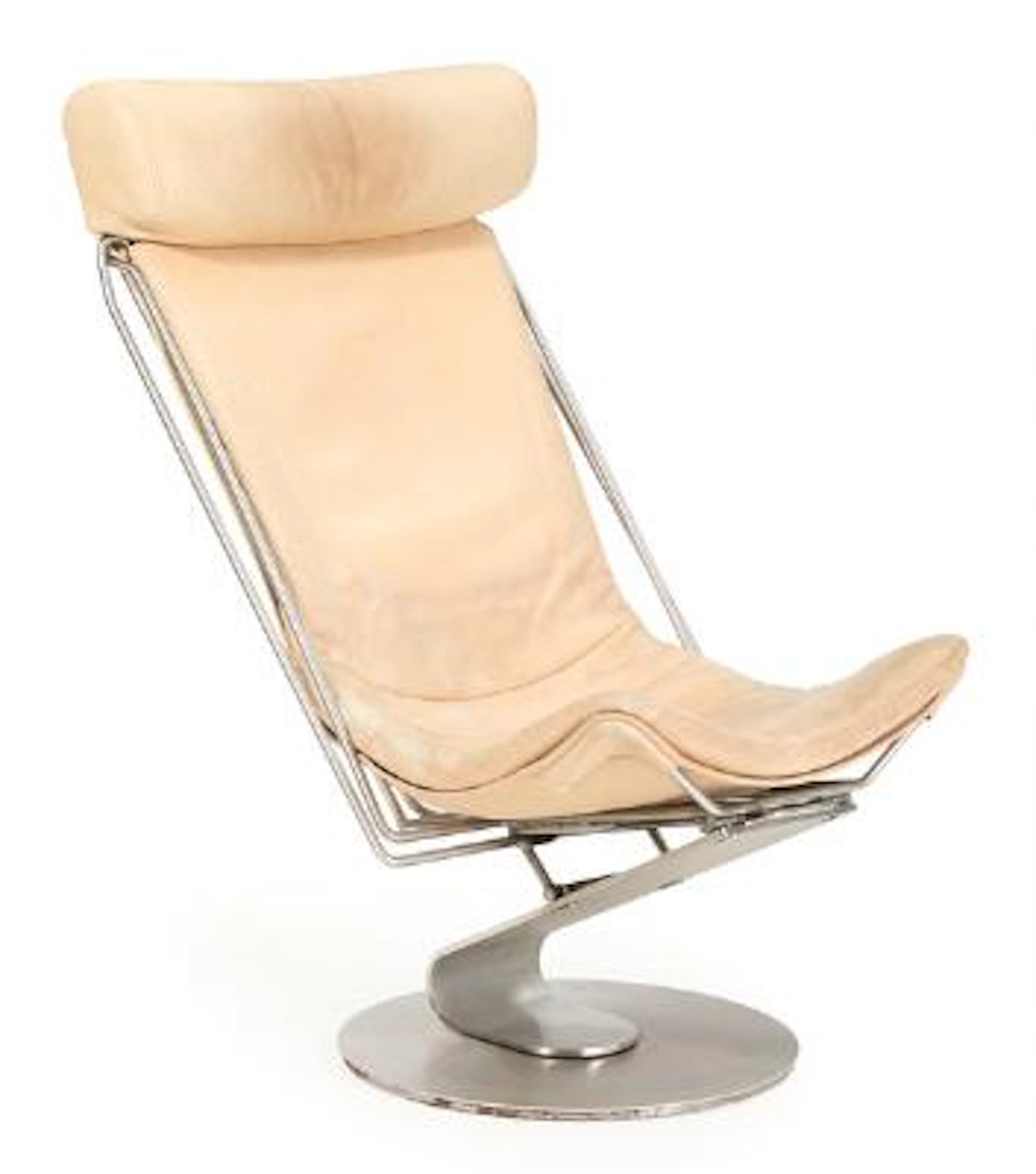 Oluf Lund: "Interdane". An adjustable easy chair with chromed metal