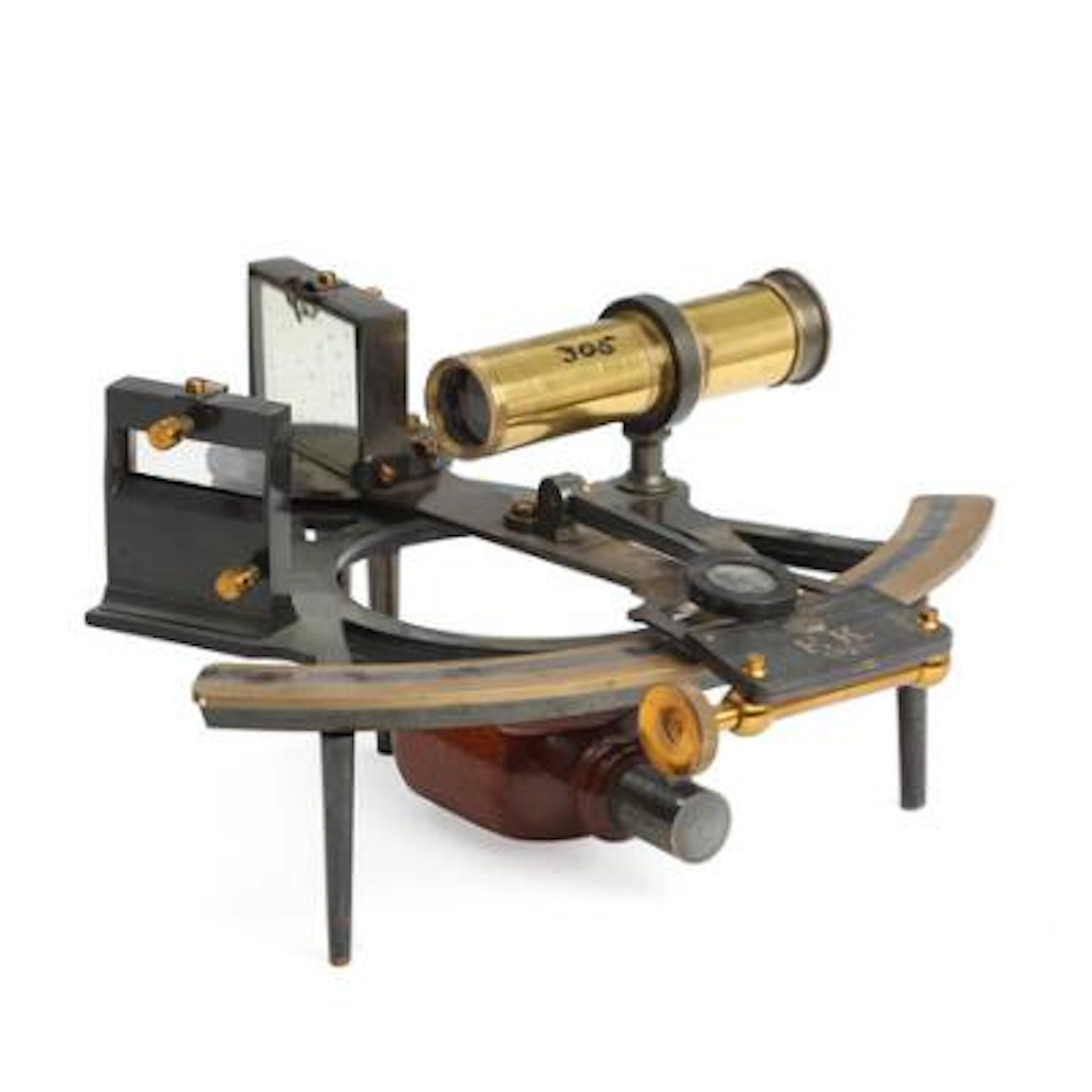 Sextant in wooden case. Marked Cornelius Knudsen, København. F. K.