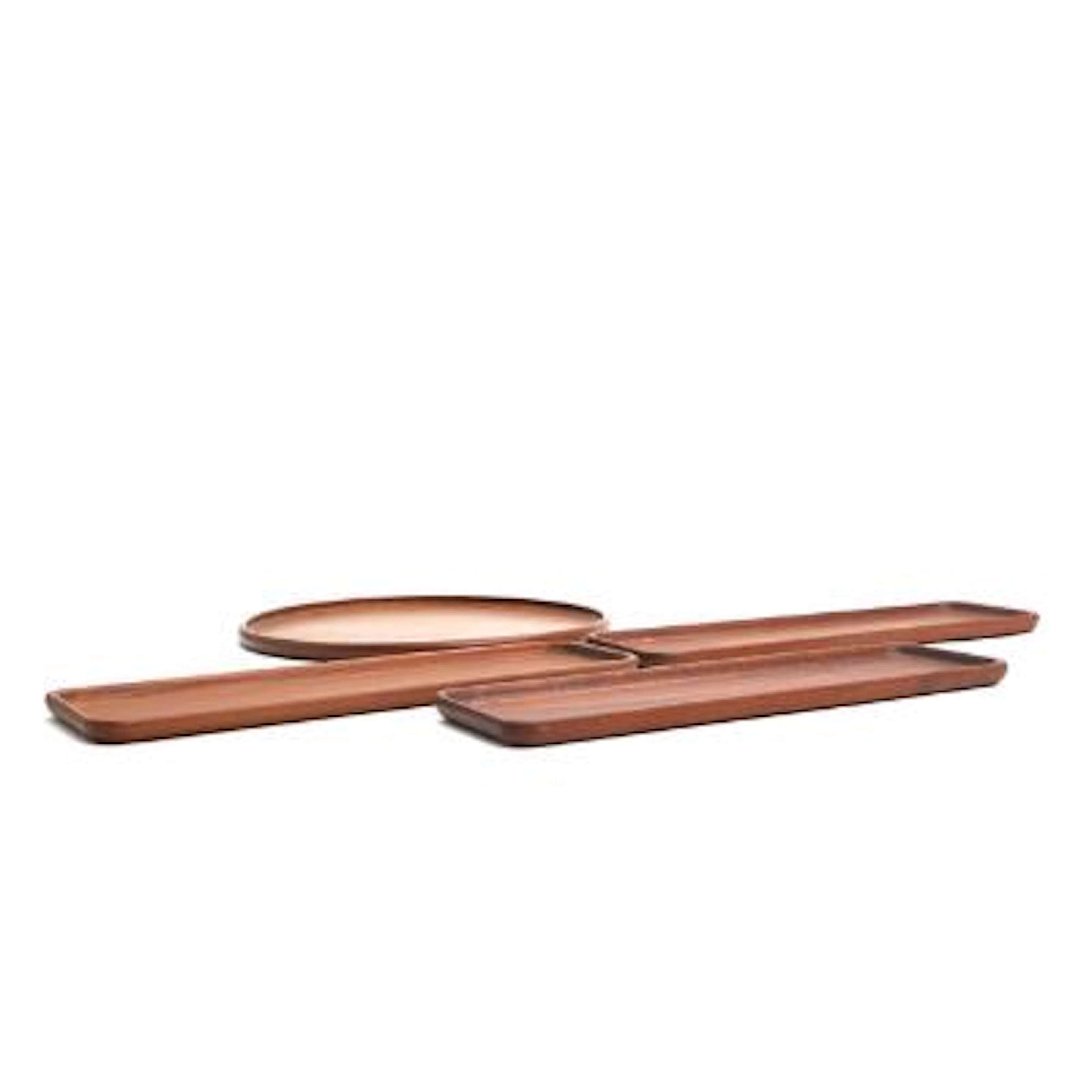Kay Bojesen: Four teak trays. Stamped Kay Bojesen, Denmark, Copyright.