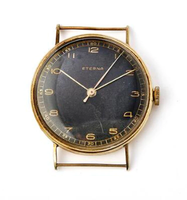 Eterna: "Calatrava" of 14k gold. Mechanical movement with manual winding