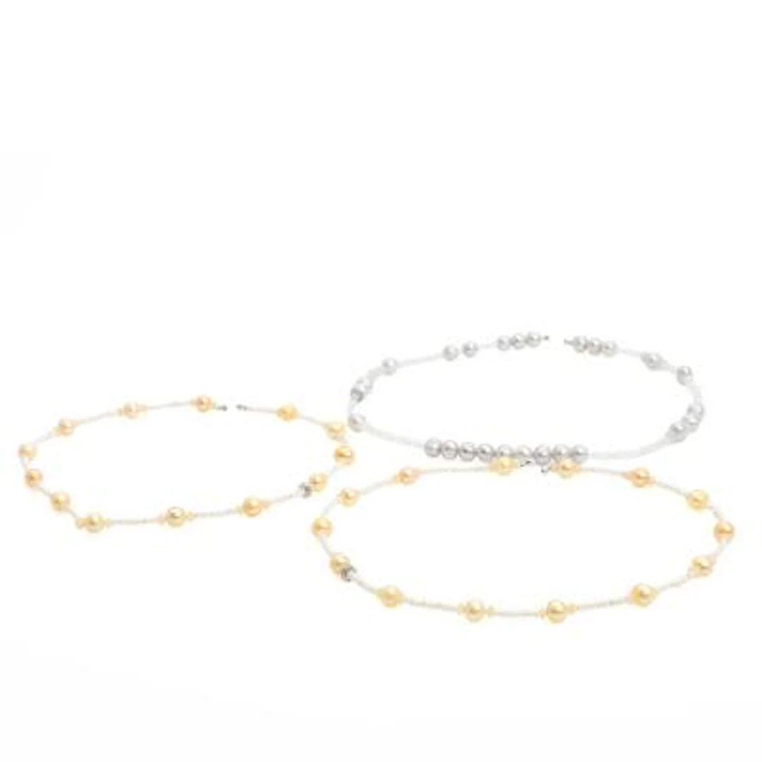 Ole Lynggaard: Three necklaces with freshwater pearls, rock crystal