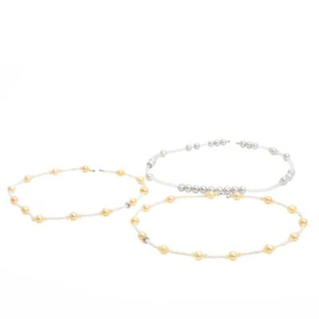 Ole Lynggaard: Three necklaces with freshwater pearls, rock crystal