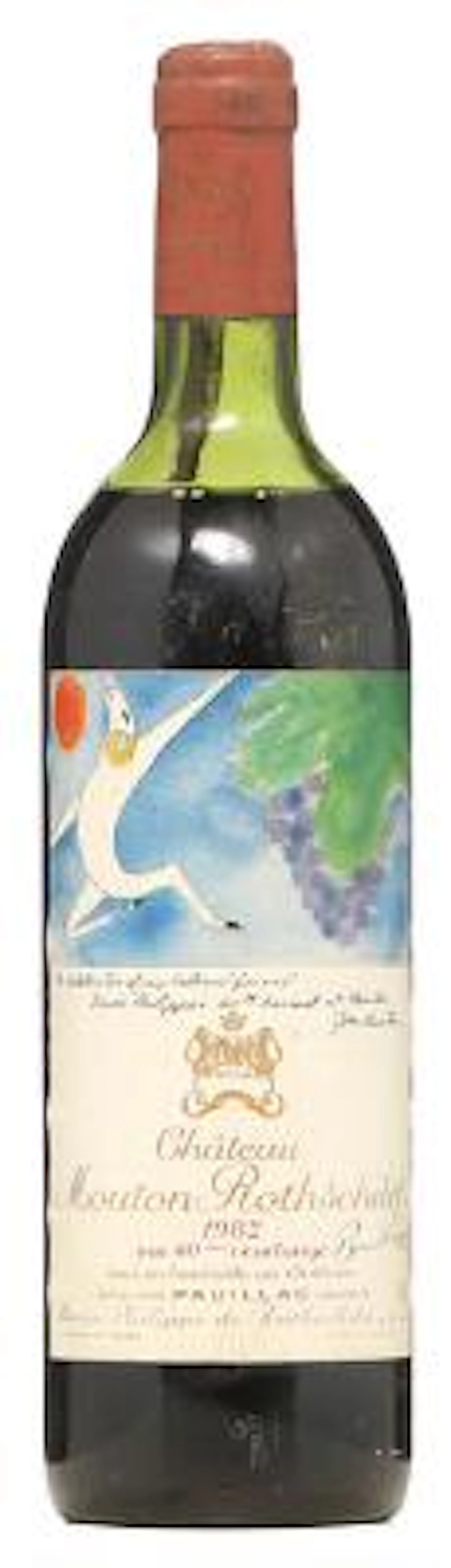1 bt. Château Mouton Rothschild, Pauillac. 1. Cru Classé 1982 C (ms).