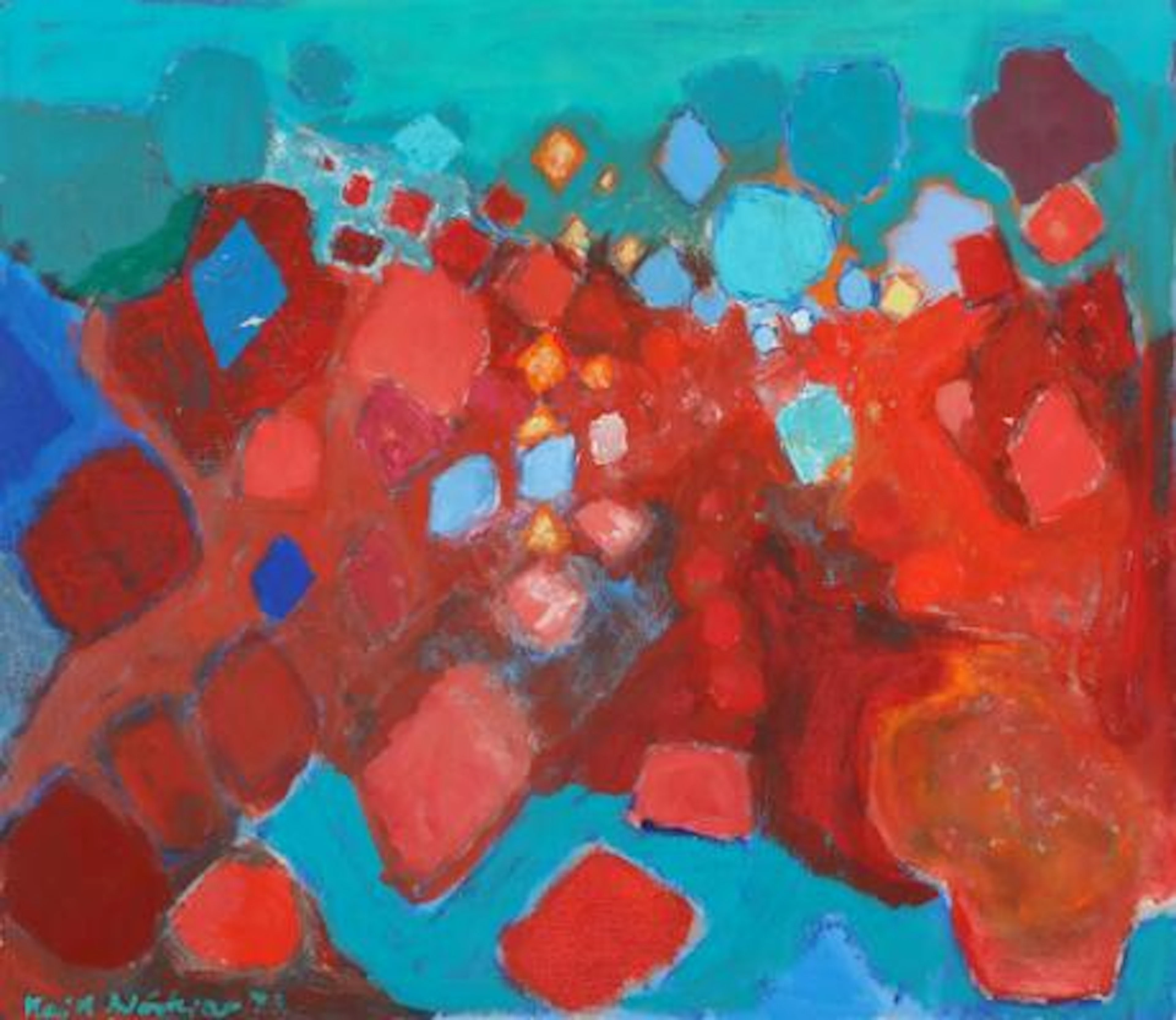 Kaj K. Nørkjær: Untitled, 1972. Signed and dated K. Nørkjær, 72. Oil