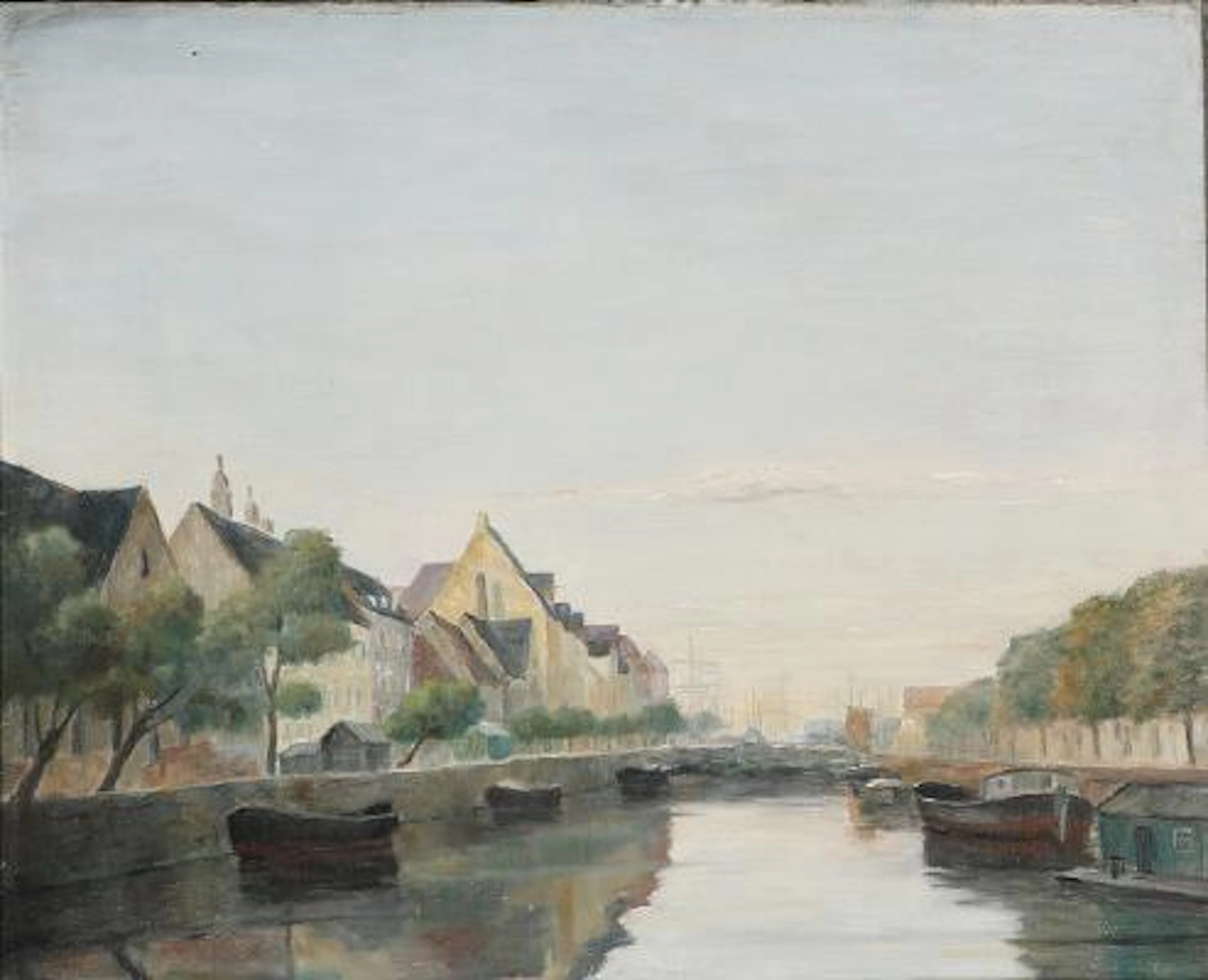 Johan Rohde: "Christianshavns kanal". Signed Johan Rohde. Oil on canvas.