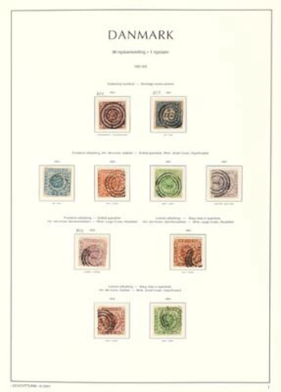 Denmark. 1851-1930. Fantastic used collection in a Leuchtturm album.