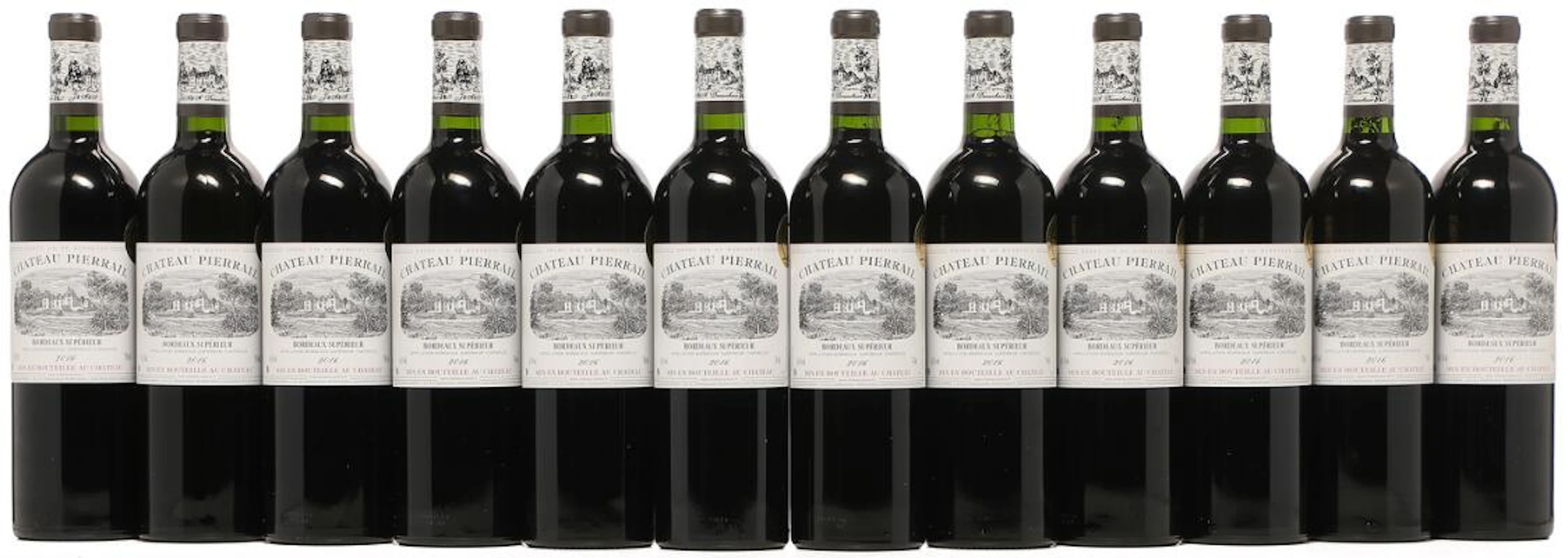 12 bts. Chateau Pierrail, Bordeaux Supérieur 2016 A (hf/in). Oc. –