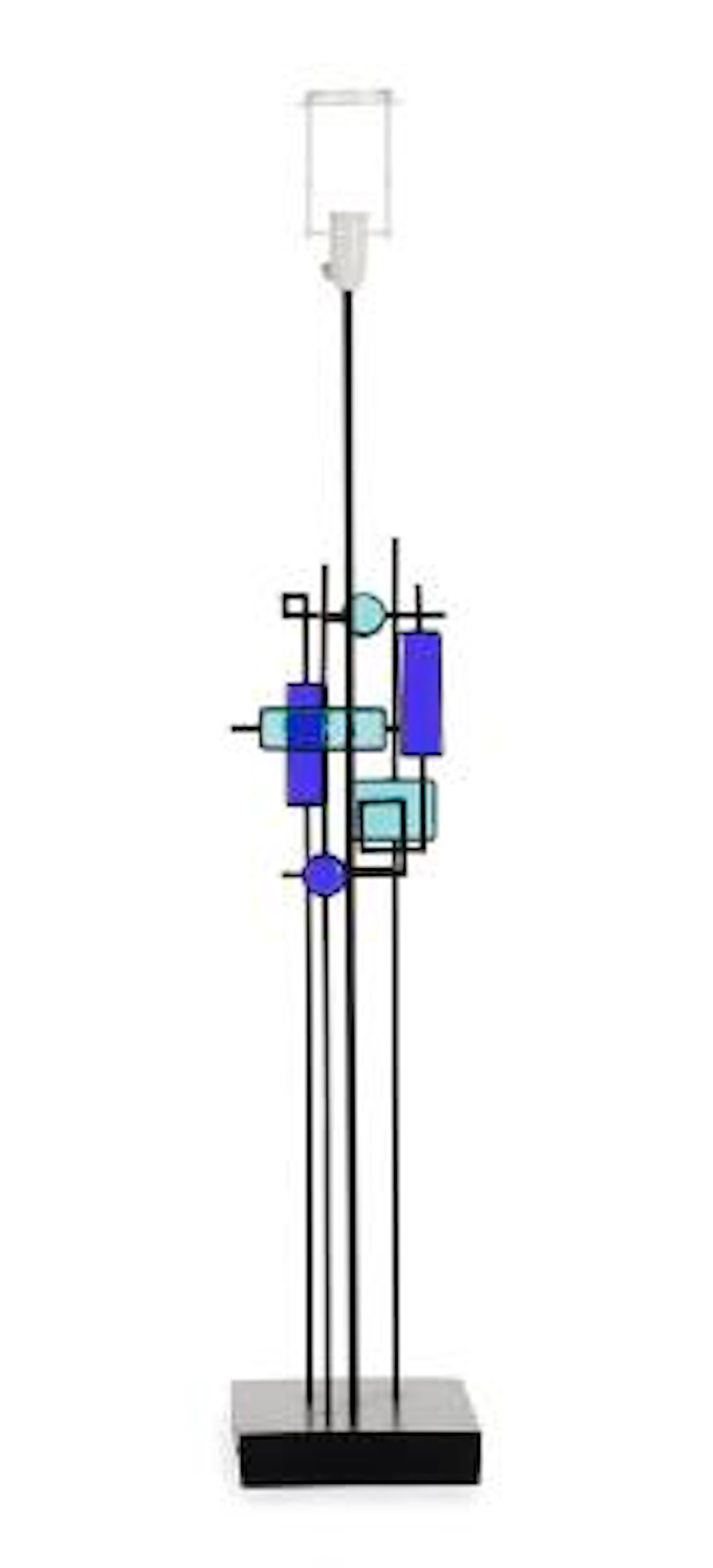 Svend Aage Holm Sørensen: Black lacquered metal floor lamp on a black