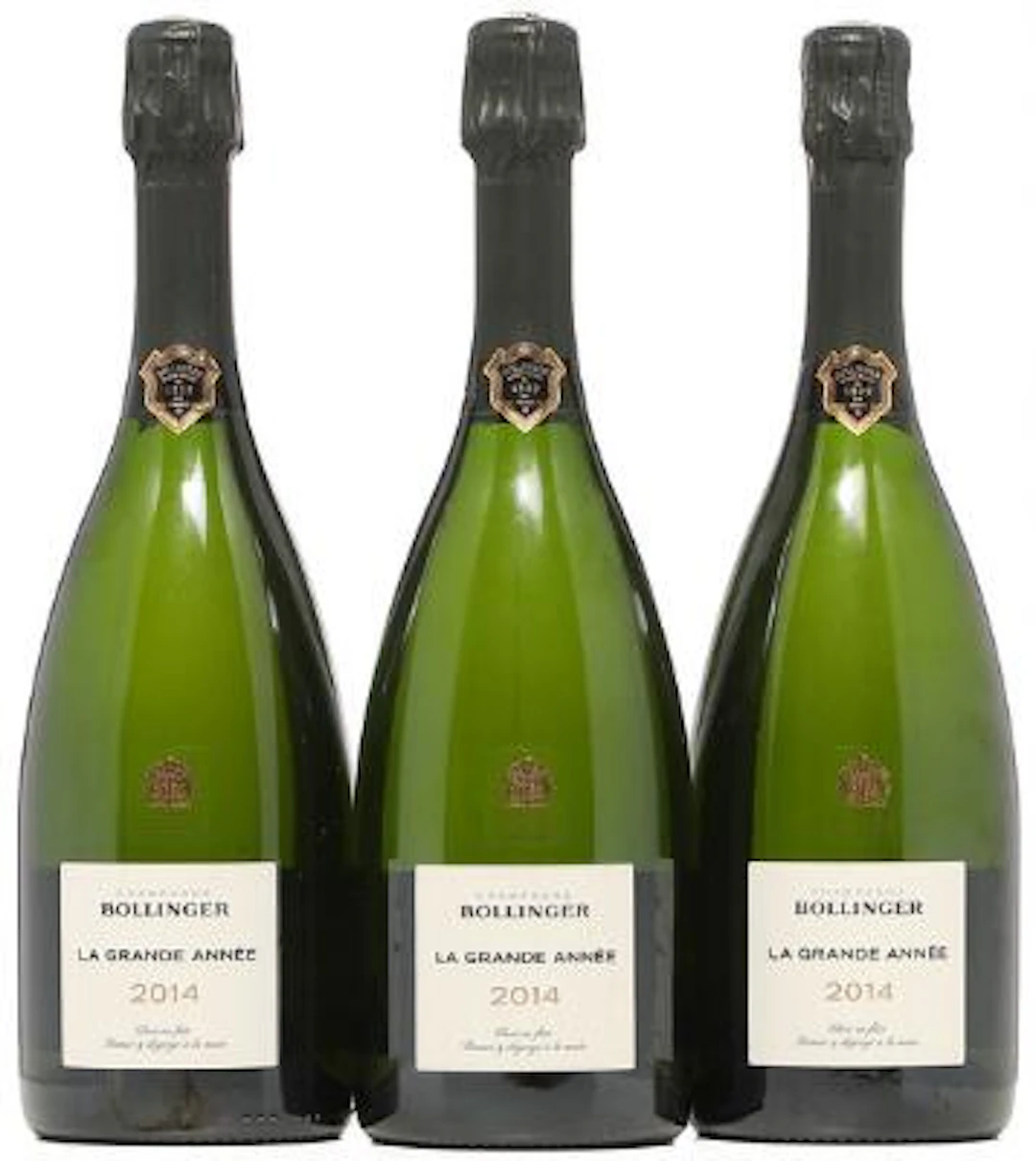 3 bts. Champagne "Grande Année", Bollinger 2014 A (hf/in). – Bruun