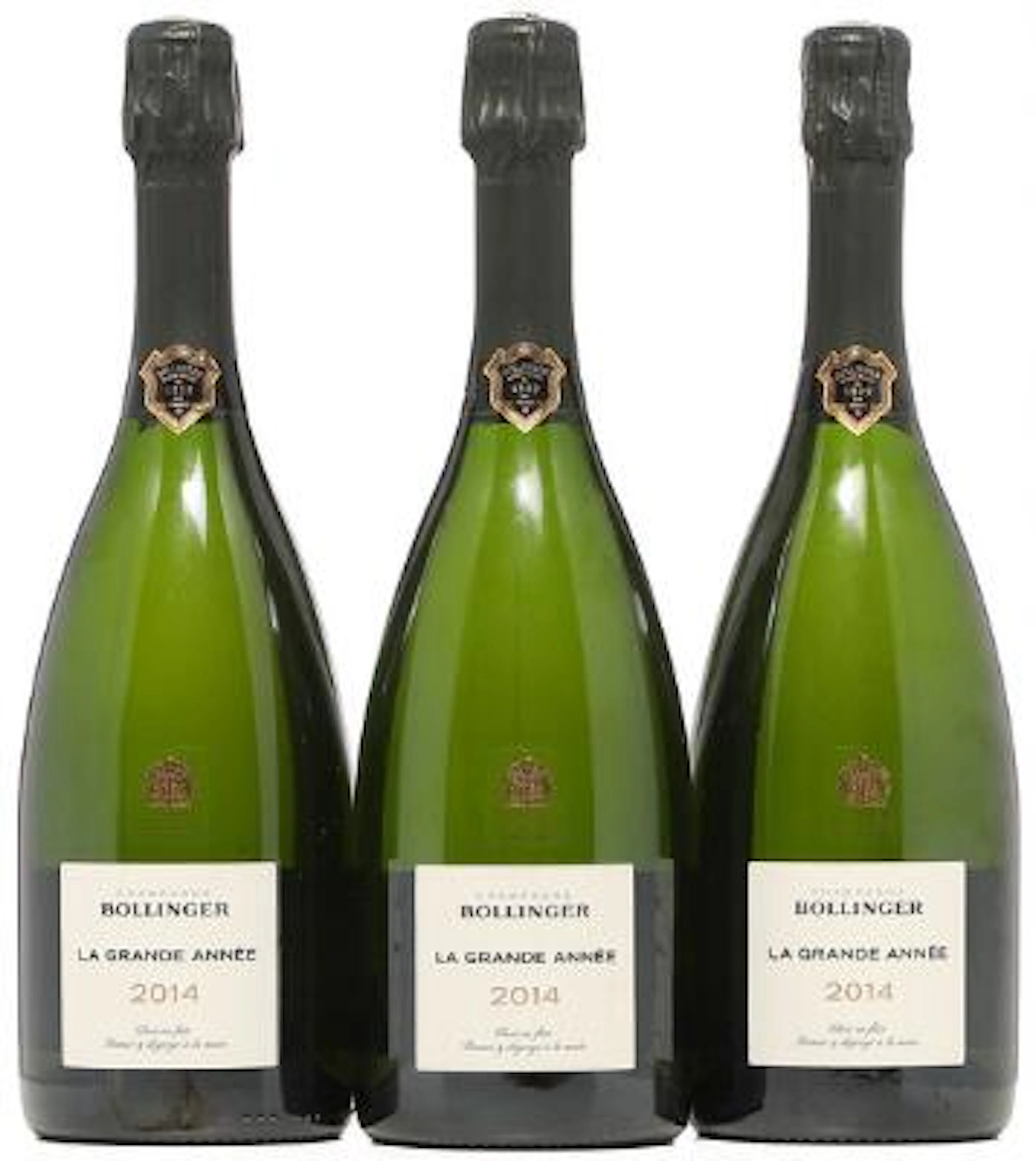 3 bts. Champagne "Grande Année", Bollinger 2014 A (hf/in). – Bruun