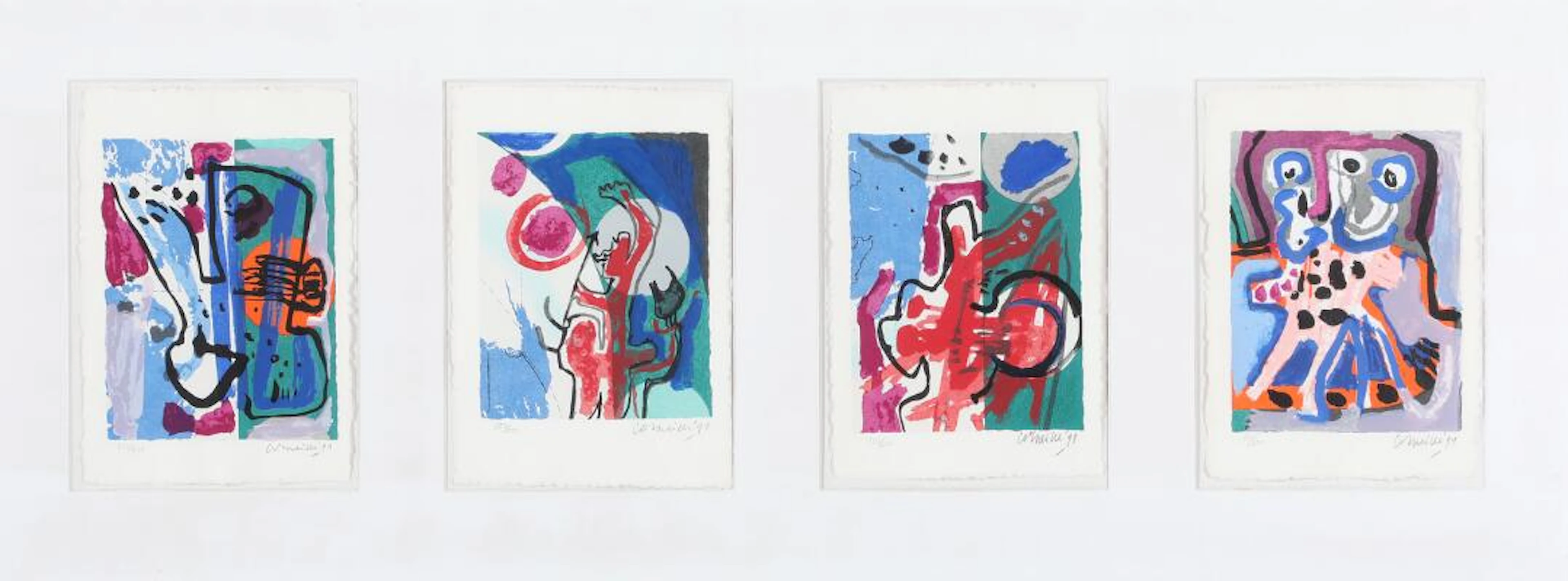 Corneille: "Crâne plein de voix". All signed Corneille 91, 223/250.