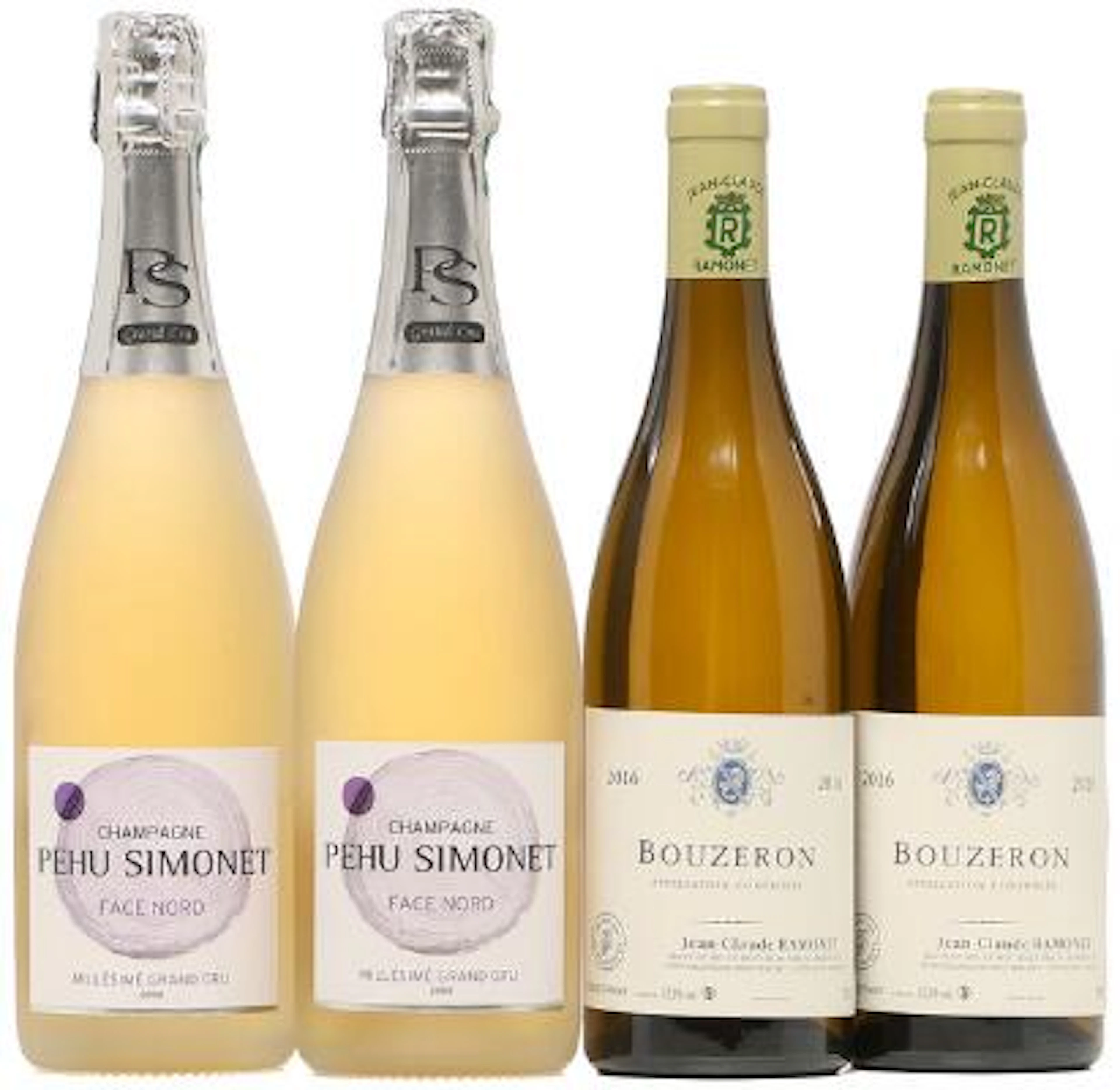 2 bts. Champagne "Face Nord" Grand Cru, Pehu Simonet 2008 A (hf/in).
