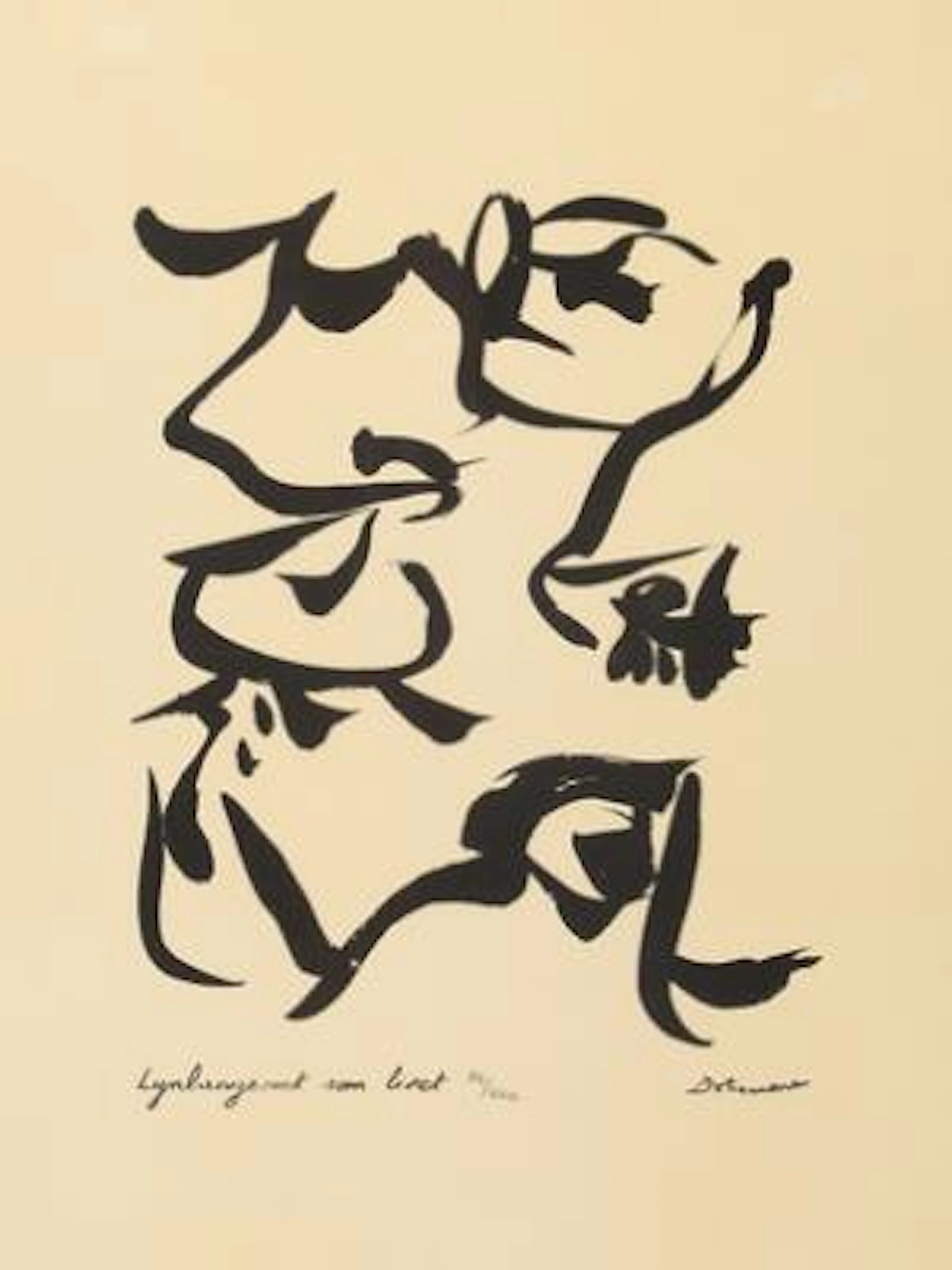 Christian Dotremont: “Lynlangsomt som livet”. Signed Dotremont, 86/200.