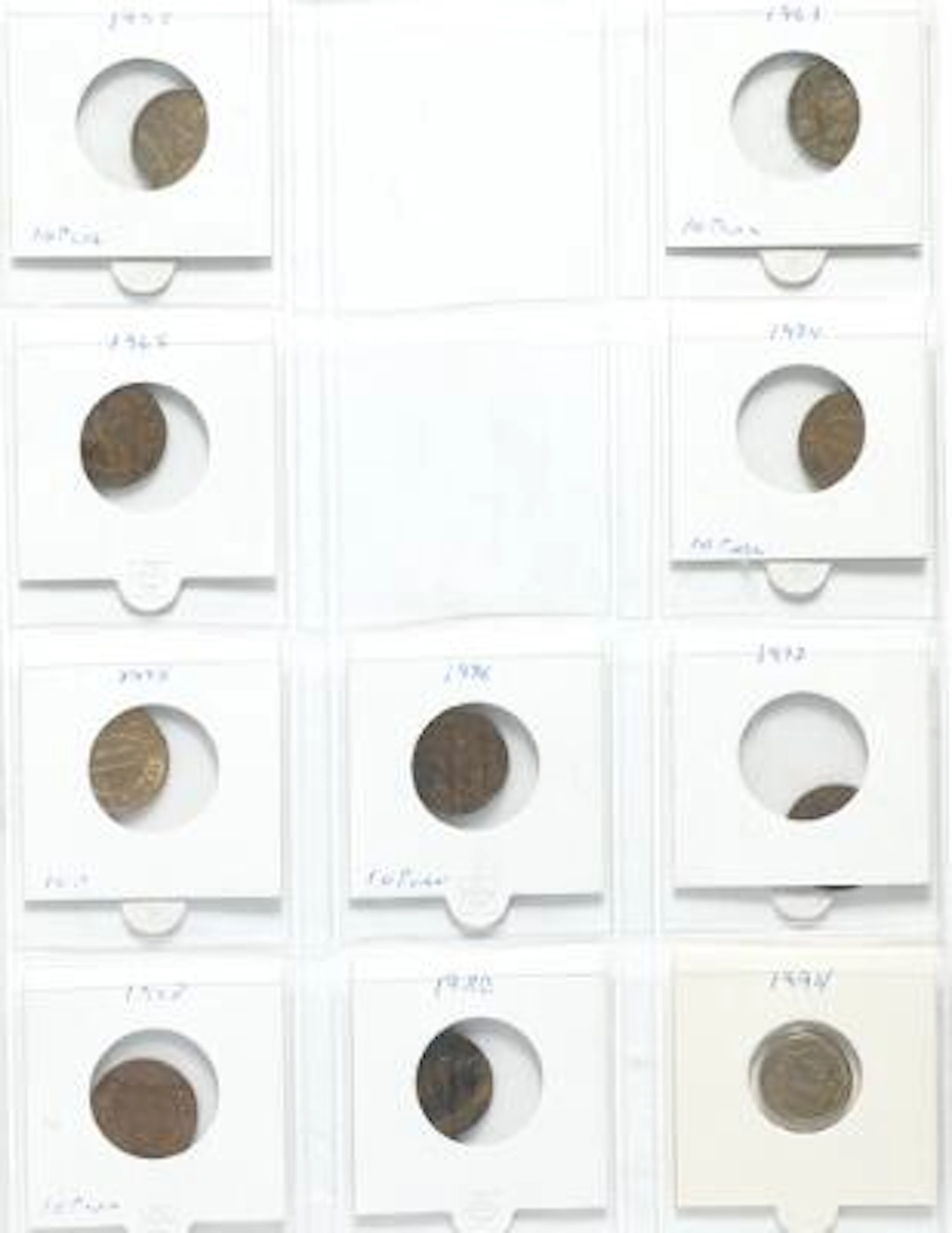 Moving box with 7 binders with coins from Barbados, Bulgaria, Estonia