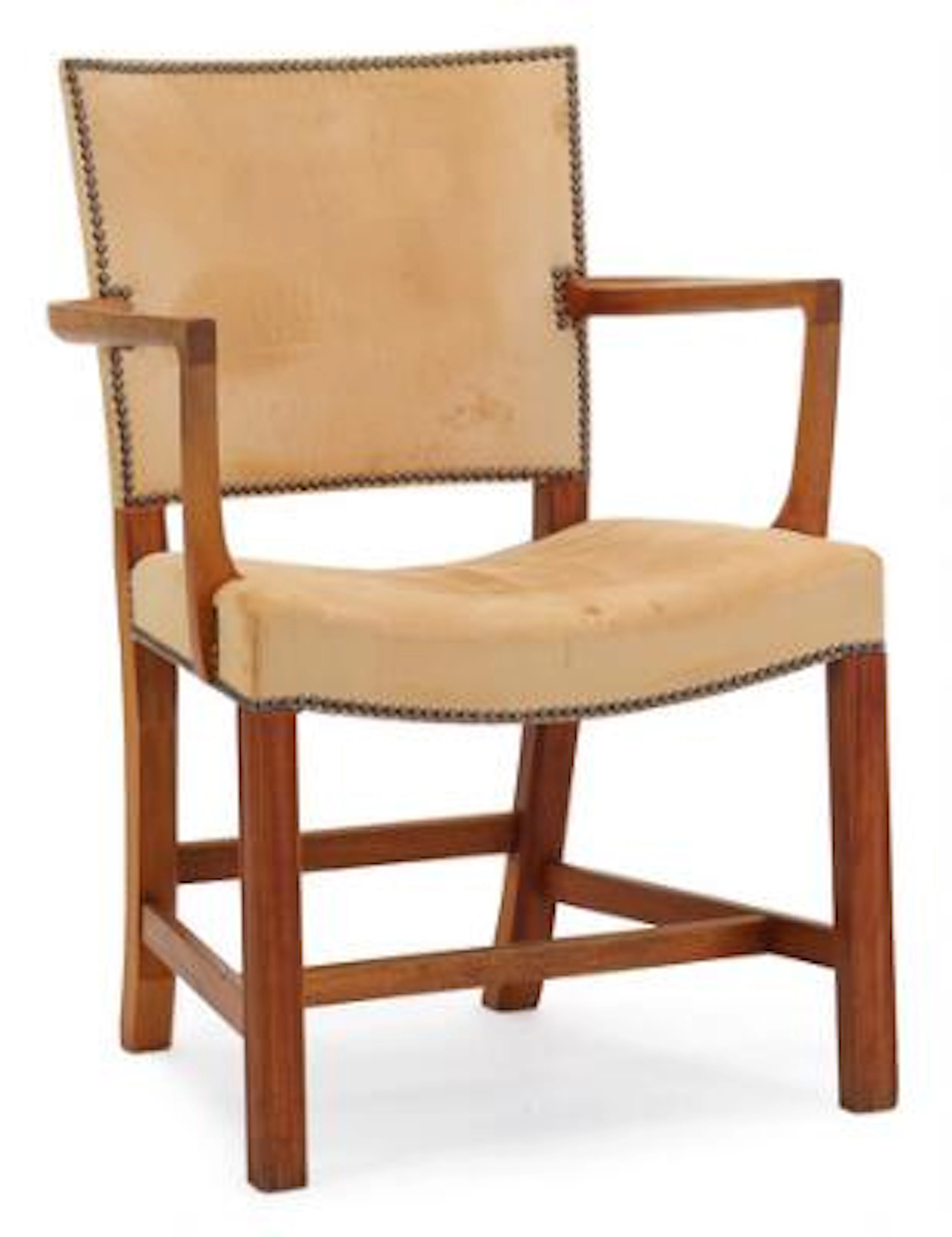 Kaare Klint: "The Red Chair". Armchair in mahogany. Upholstered with