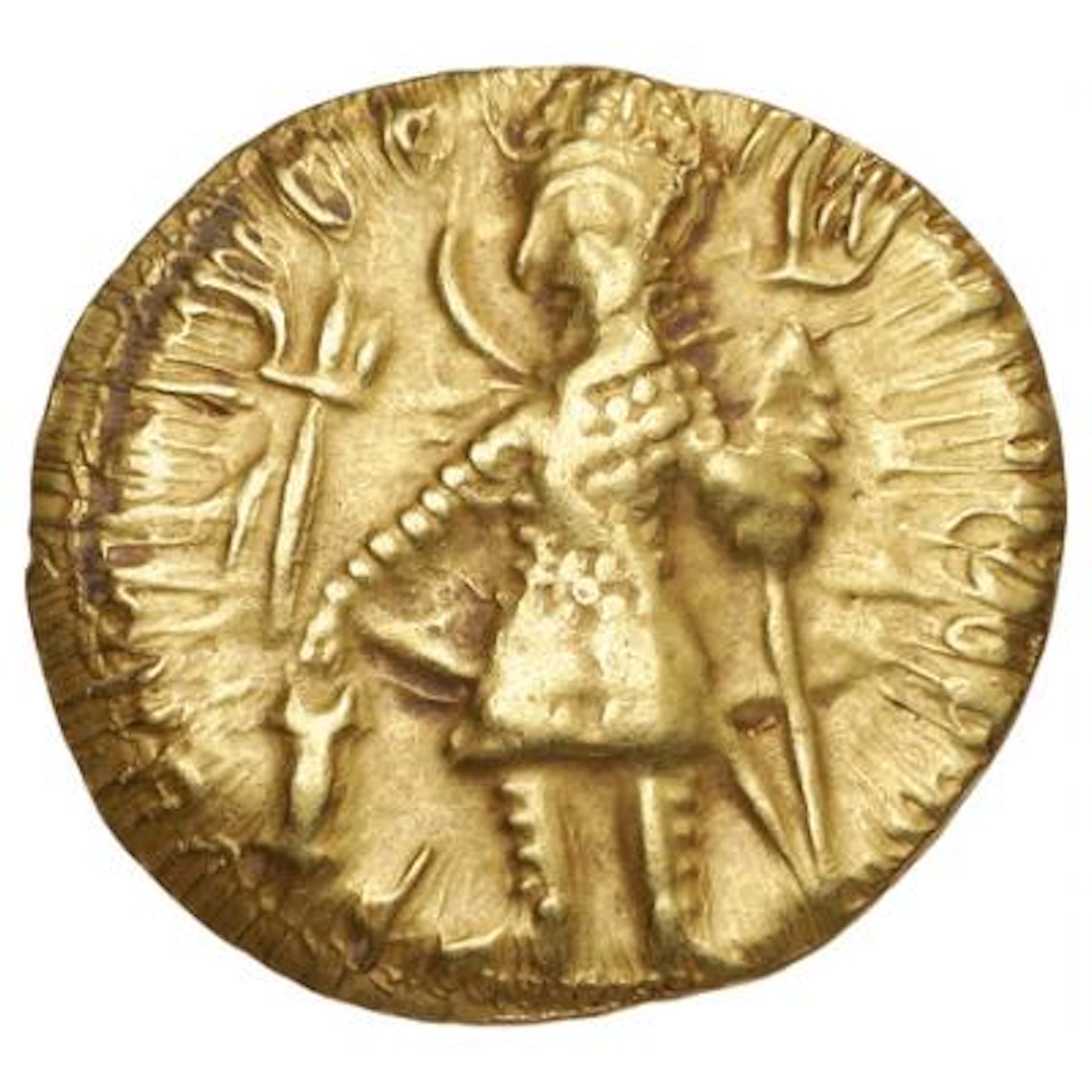 Kushan Empire, Vasudeva I, 190-230 AD., Gold Dinar, 8.00 g – Bruun