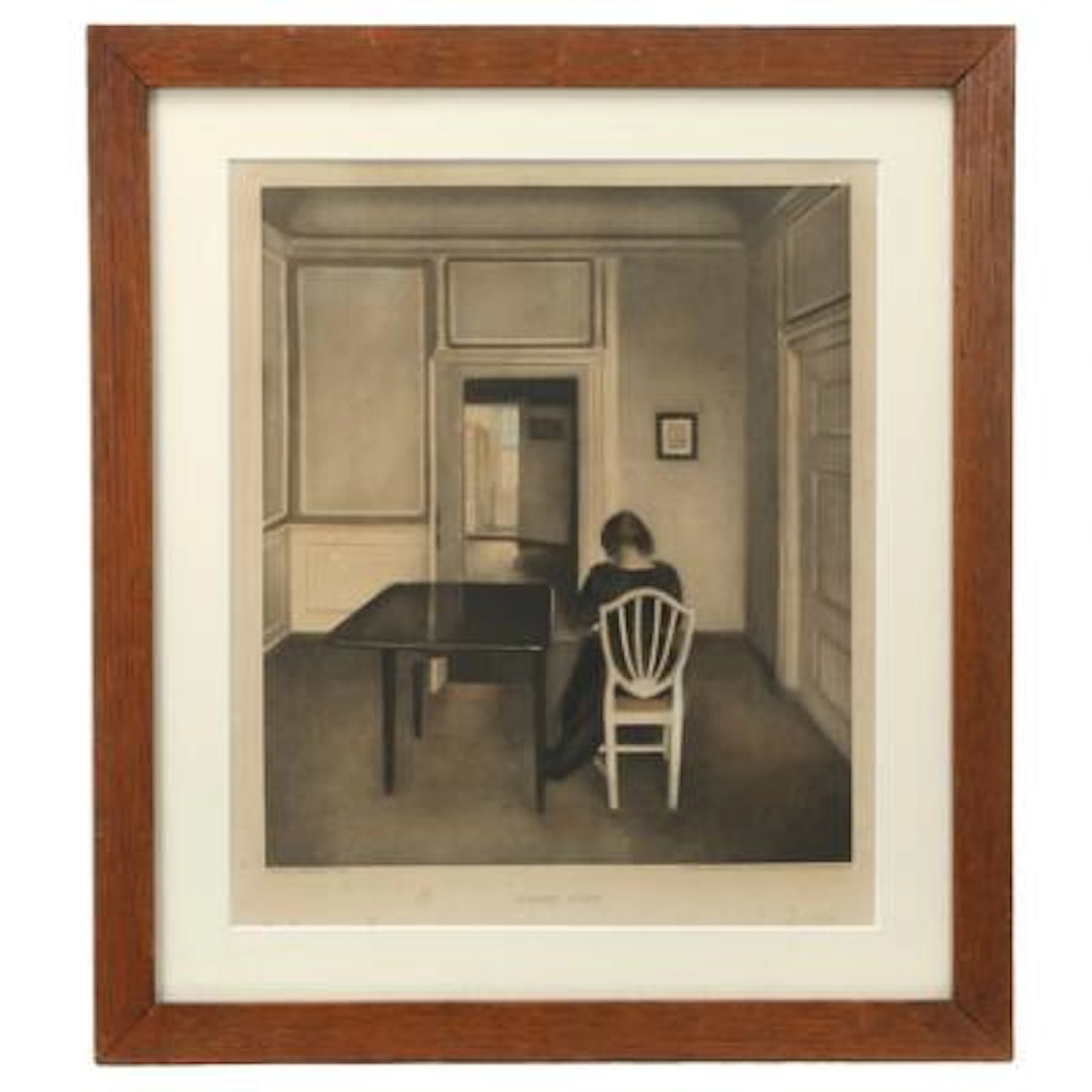 Vilhelm Hammershøi: Open doors. Interior from Strandgade 30 at Christianshavn.