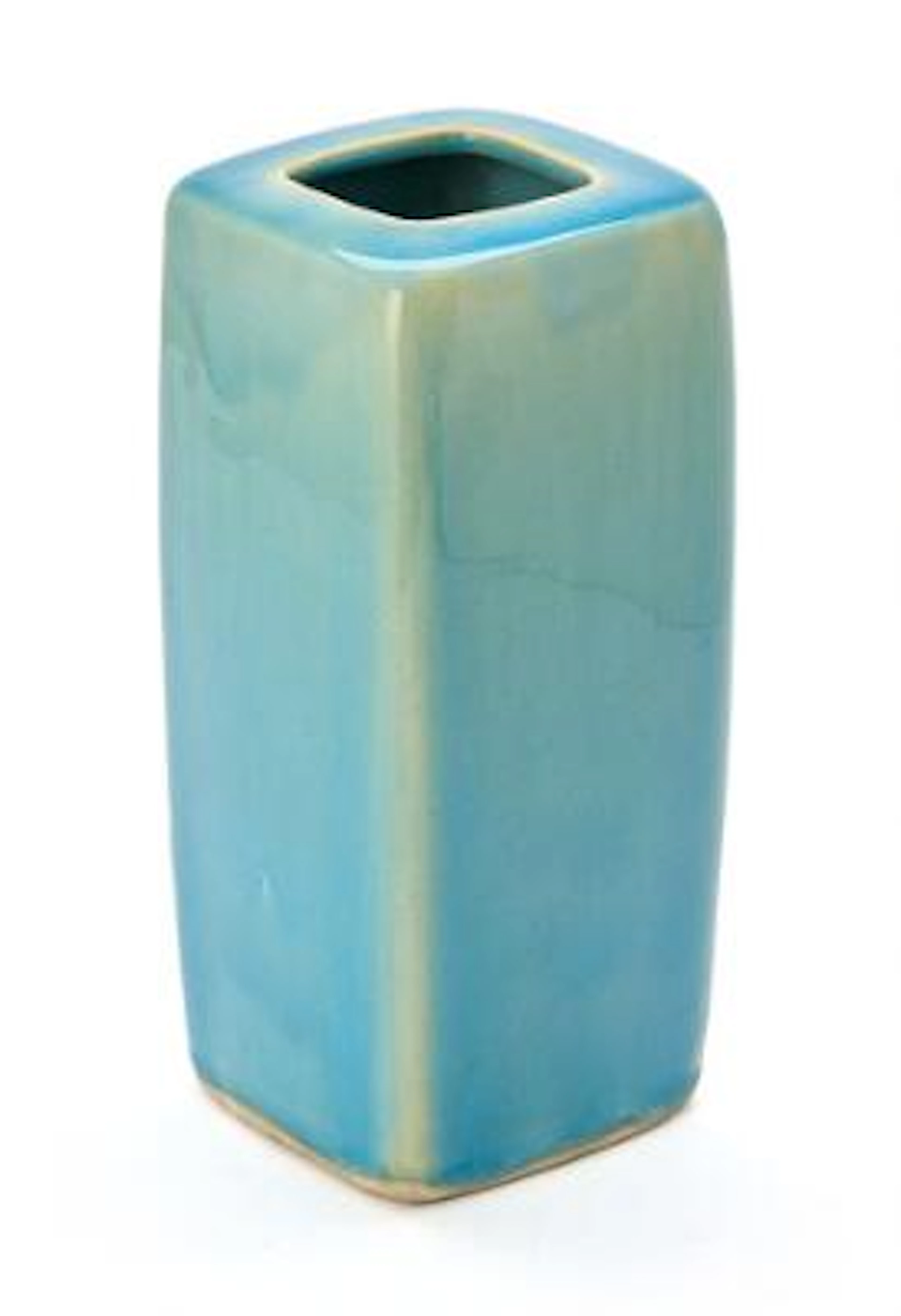Christian Poulsen: A tall four-sided stoneware vase. Decorated with