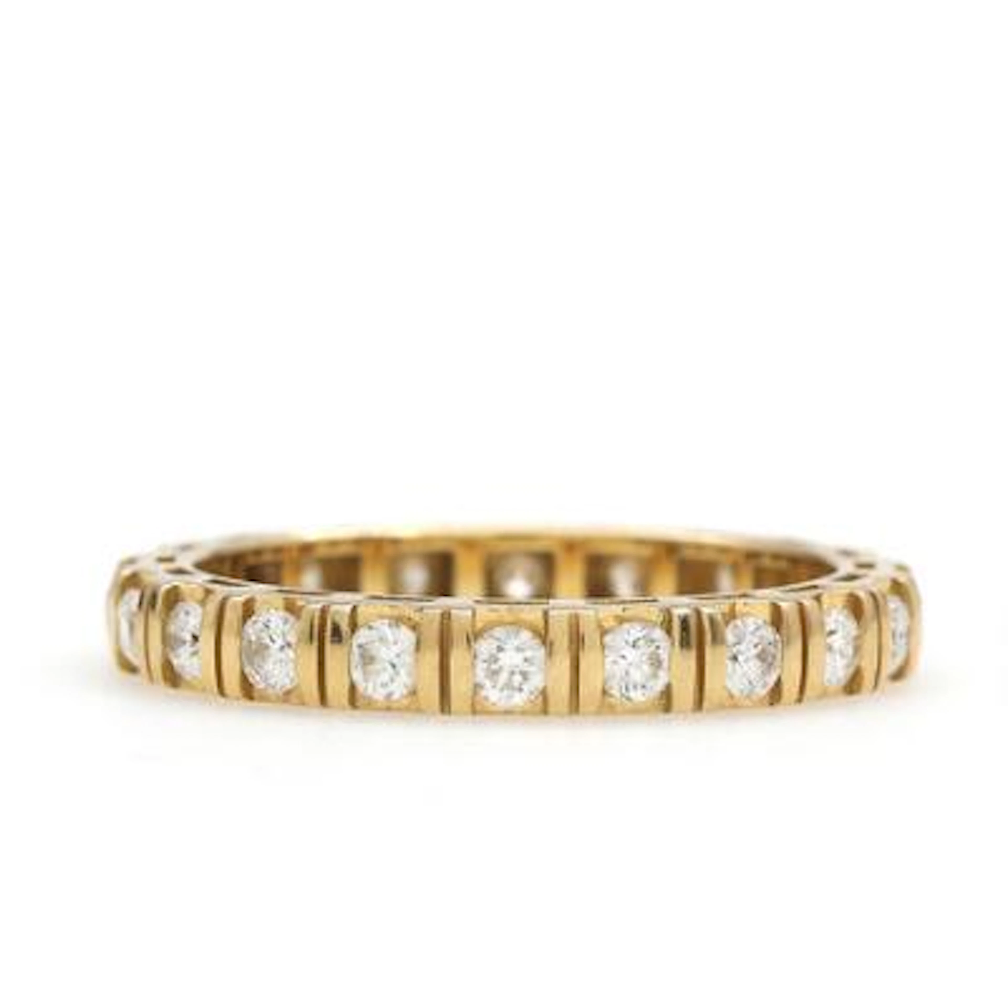 Crieri: A diamond ring set with numerous brilliant-cut diamonds weighing