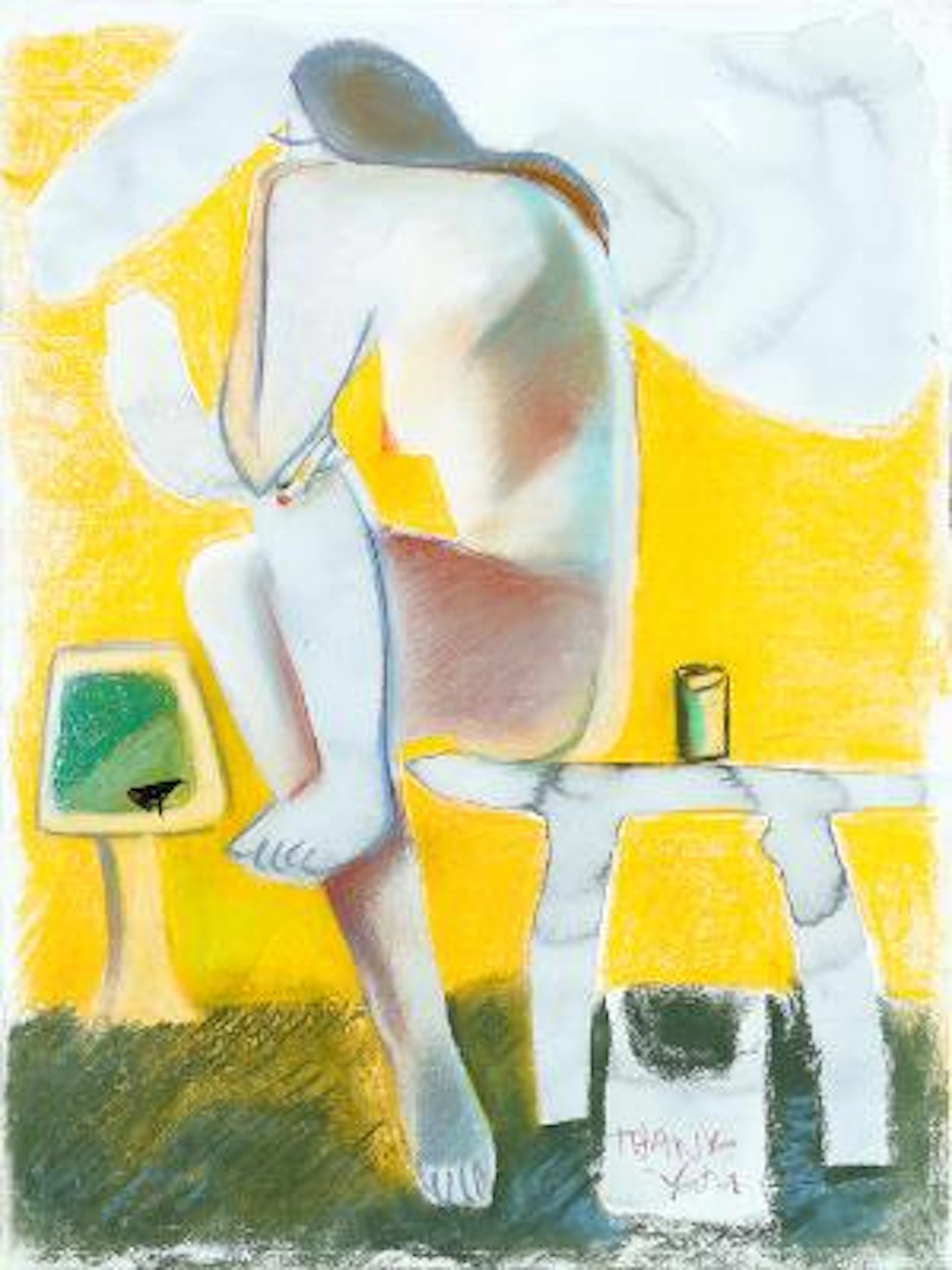 Danielle Orchard: "Thank you", 2020. Signed on label on the reverse.