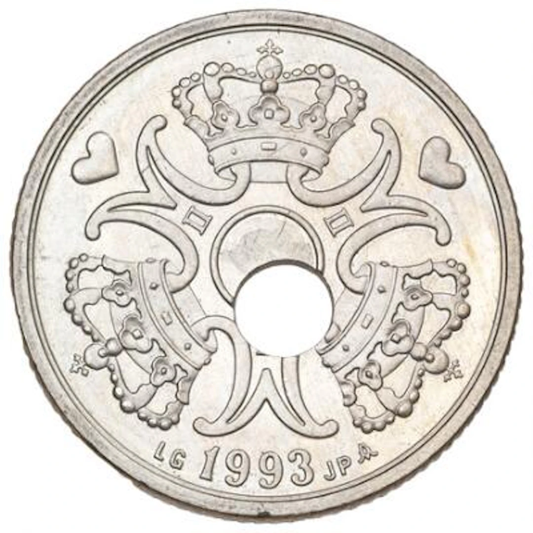 5 kr 1993 with off-center hole, Sieg 3.1 – Bruun Rasmussen Auctioneers