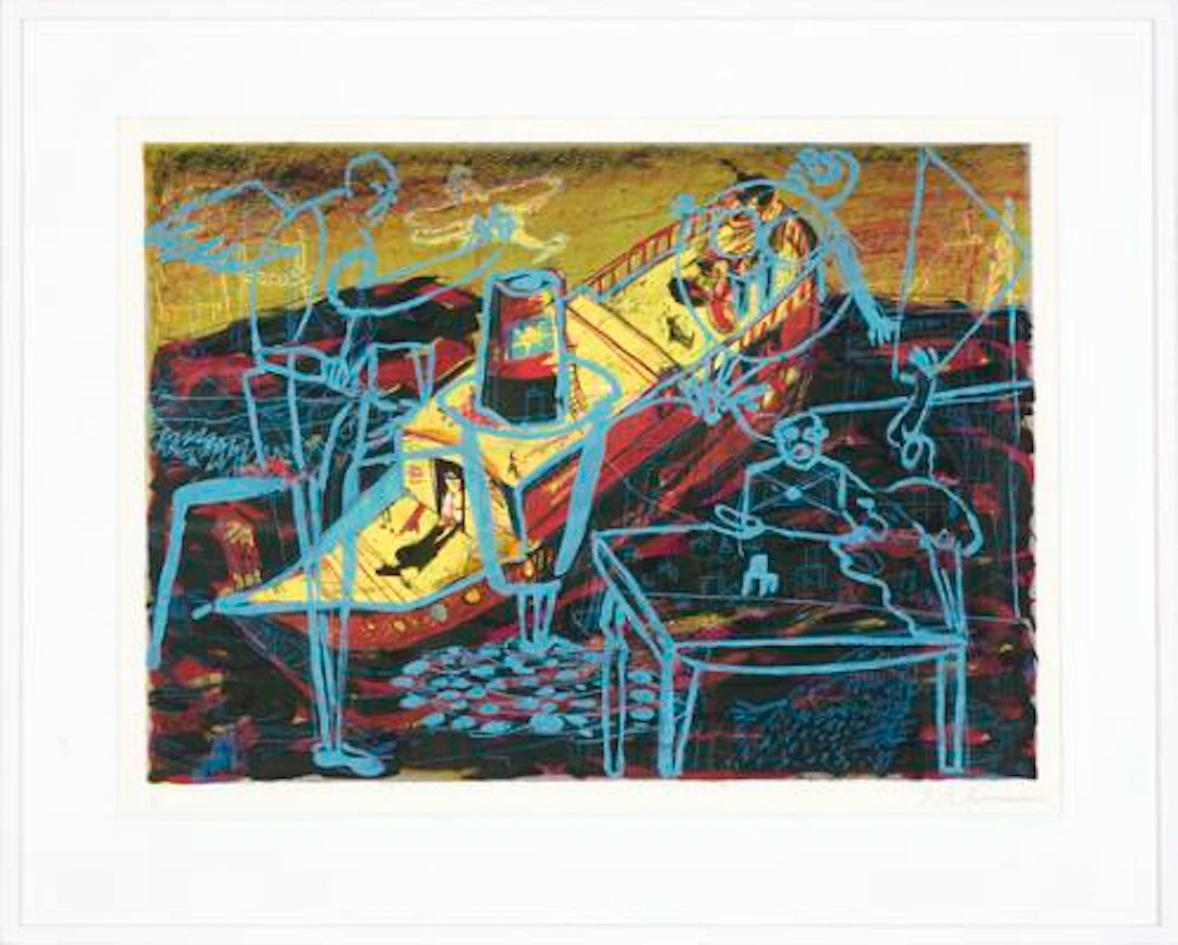 Jens Birkemose: Untitled. Signed J. Birkemose, II. Lithograph in colours.